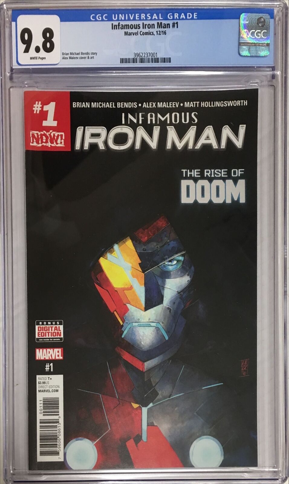 INFAMOUS IRON MAN #1 CGC 9.8 TONY IS REINTRODUCED AS ARTIFICIAL INTELLIGENCE