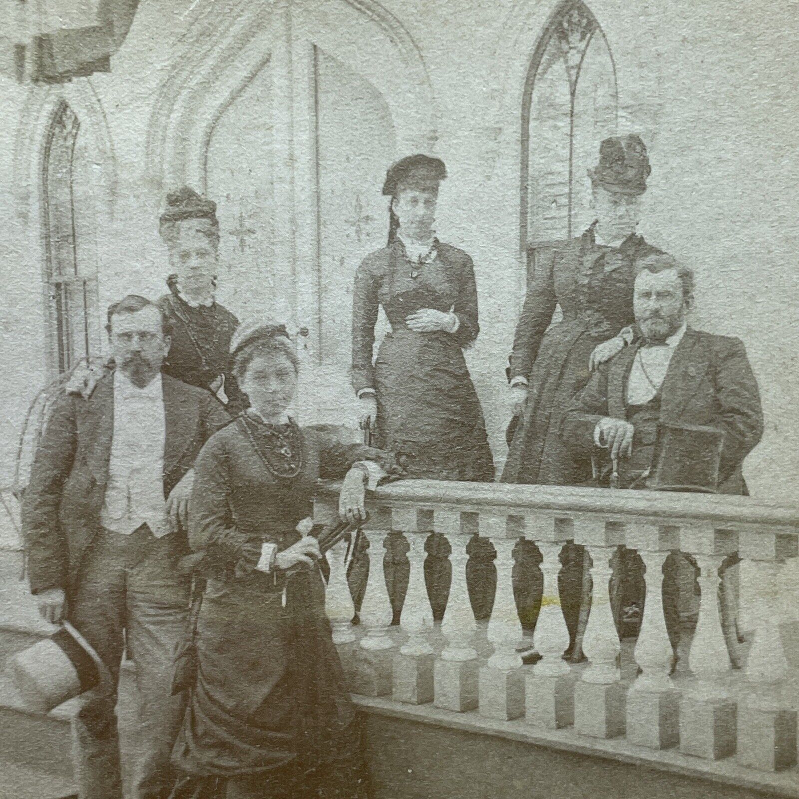Antique 1874 Ulysses S. Grant Martha's Vineyard Stereoview Photo Card V1731 RARE