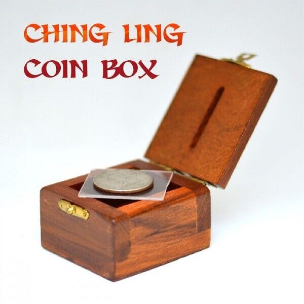 Ching Ling Coin Gimmick Box Penetration Coin Thru Solid Glass Sheet Magic Trick