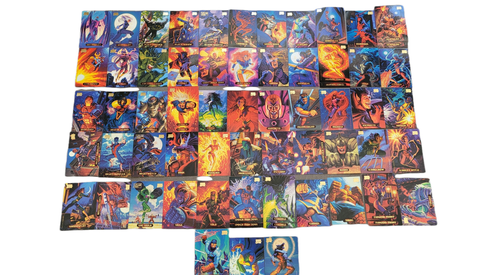 1994 Marvel Masterpieces Cards Set Base G+T HILDEBRANTS