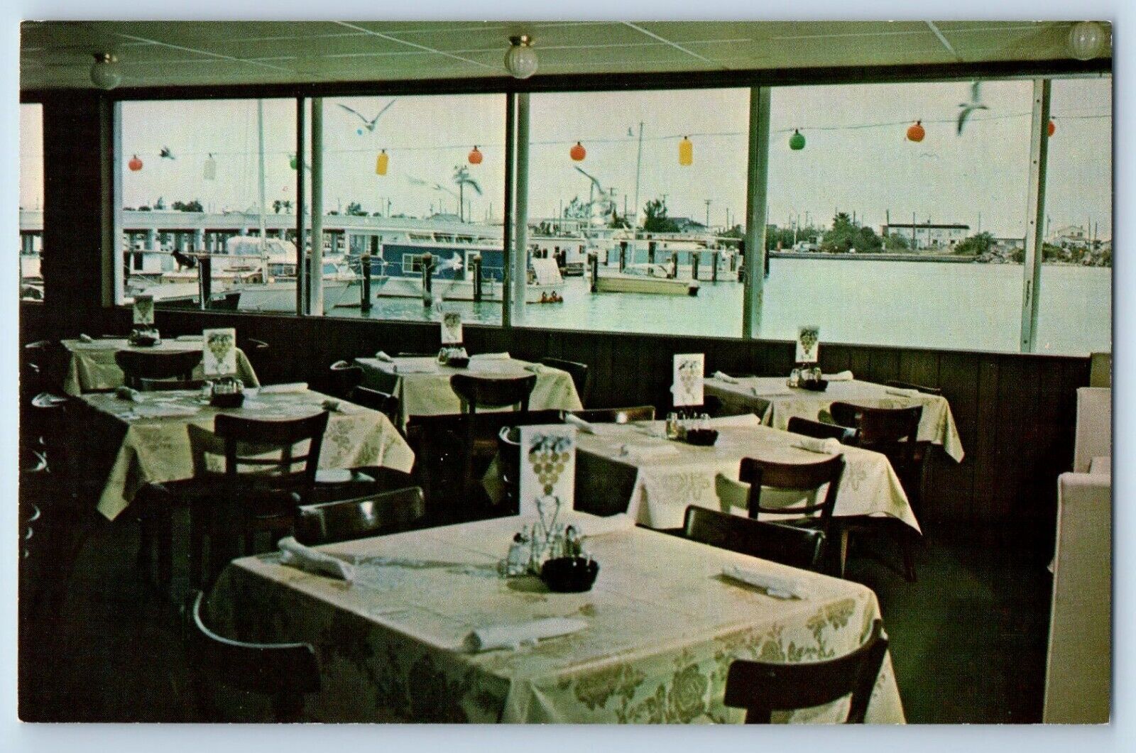 St Petersburg Florida FL Postcard Original Shrimp Ahoy Seafood Restaurant 1960