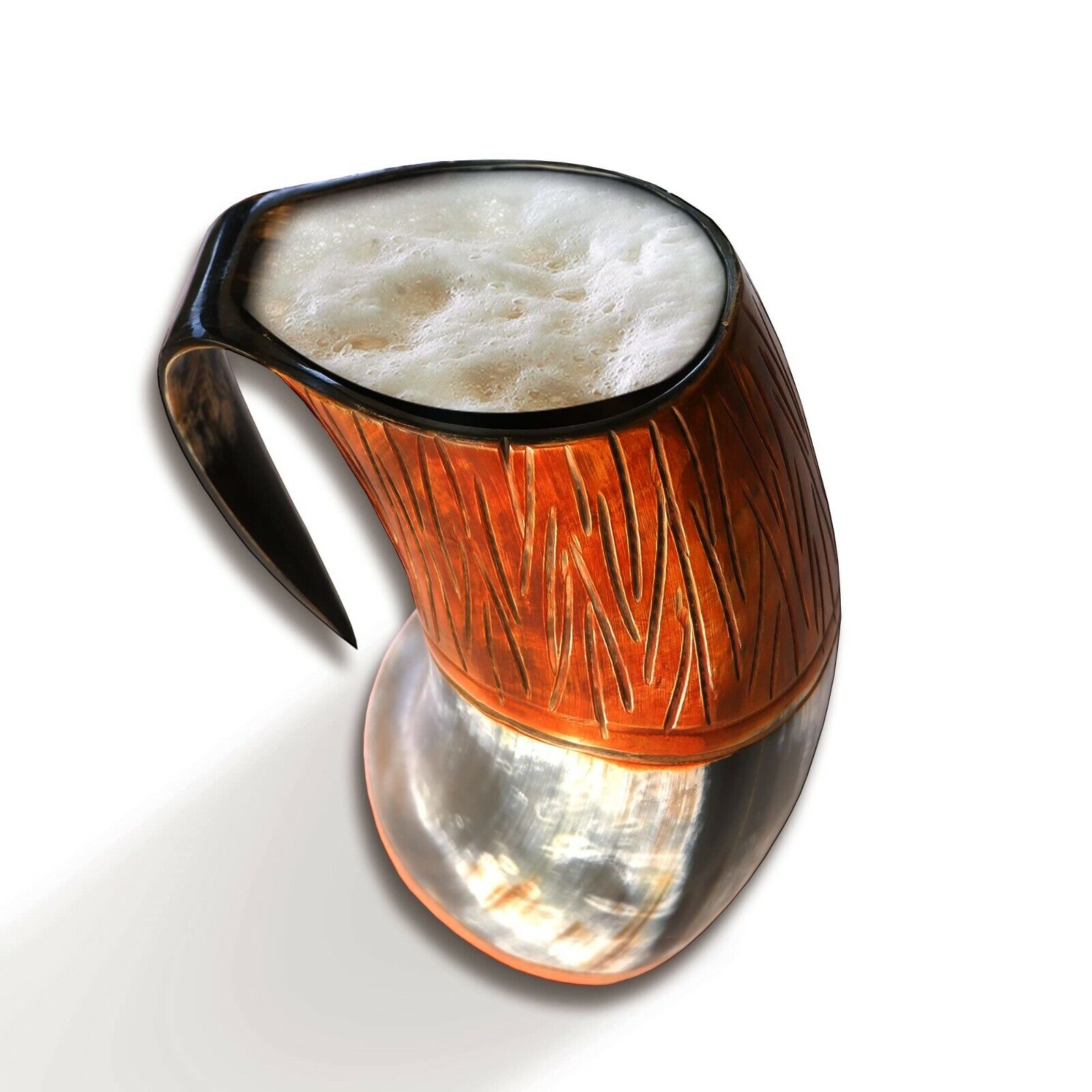 Viking Drinking Medieval Ox Horn Mug For Mead Wine Drinkware Coffee Tea Beer Cup