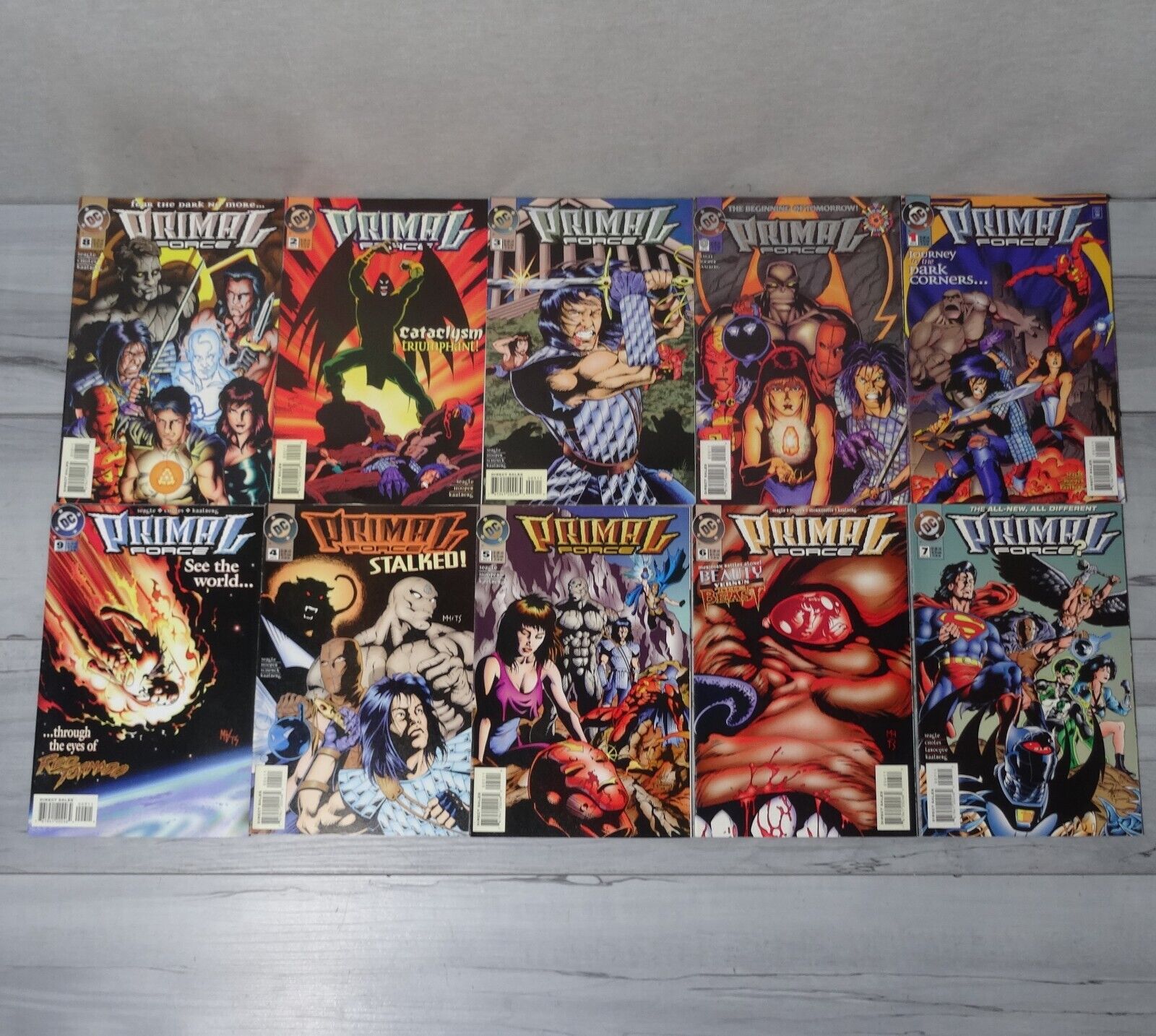 10pc Lot of 1990's DC Primal Force Comics