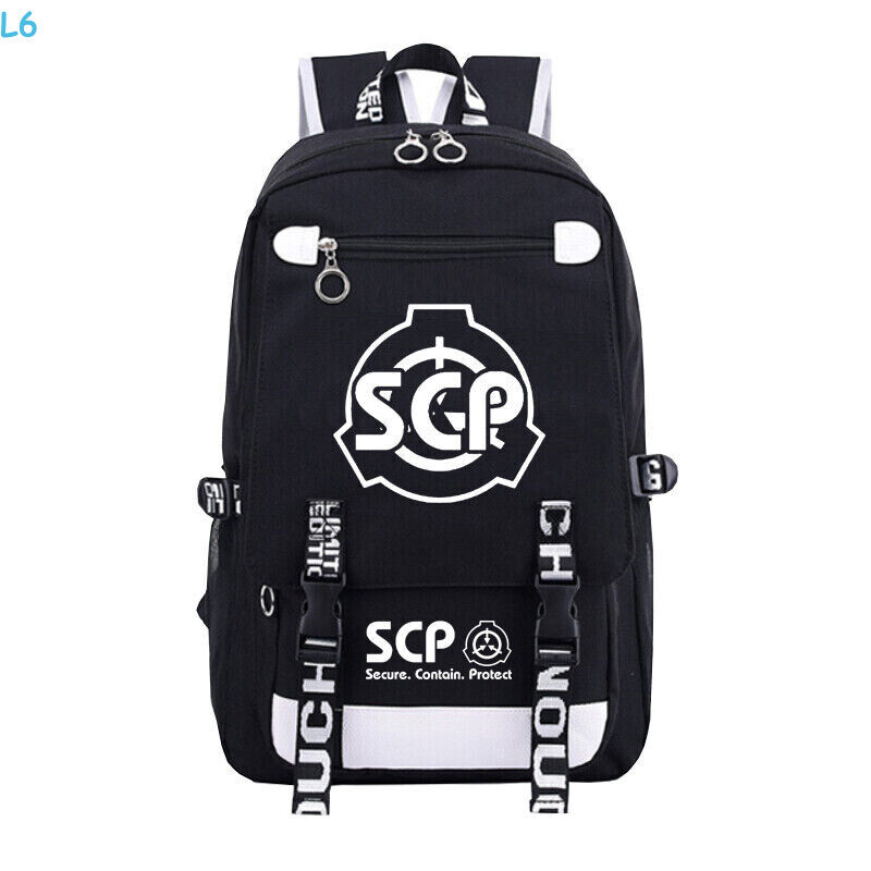 SCP Foundation HOBBY Anime Black Backpack Student Harajuku Shoulders School Bag