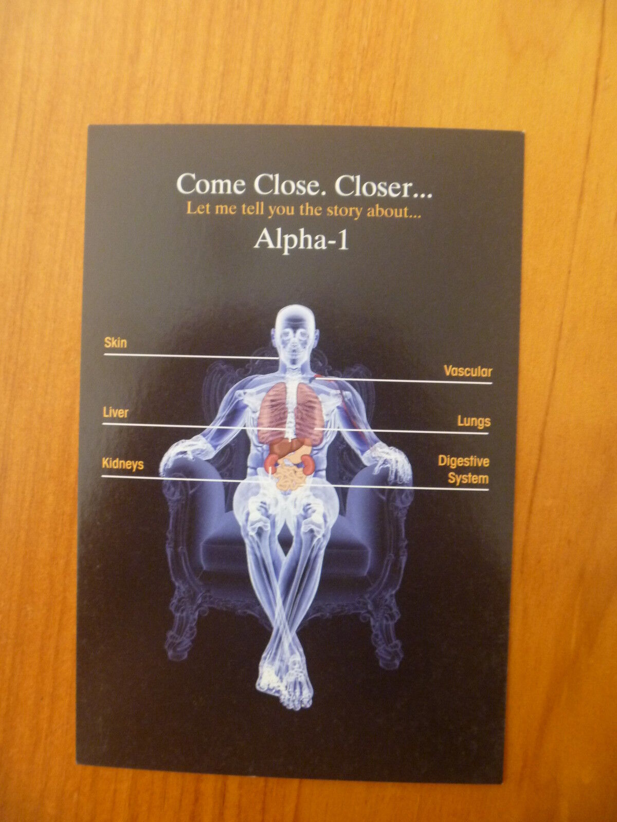 POSTCARD...ALPHA - 1 GENE...GENETICS..HUMAN BODY...LIVER & LUNG DISEASE..BODY