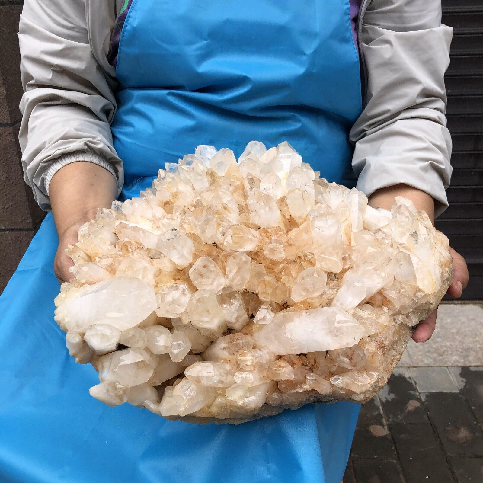 24.64LB Natural White Quartz Crystal Cluster Rough Specimen Healing Stone