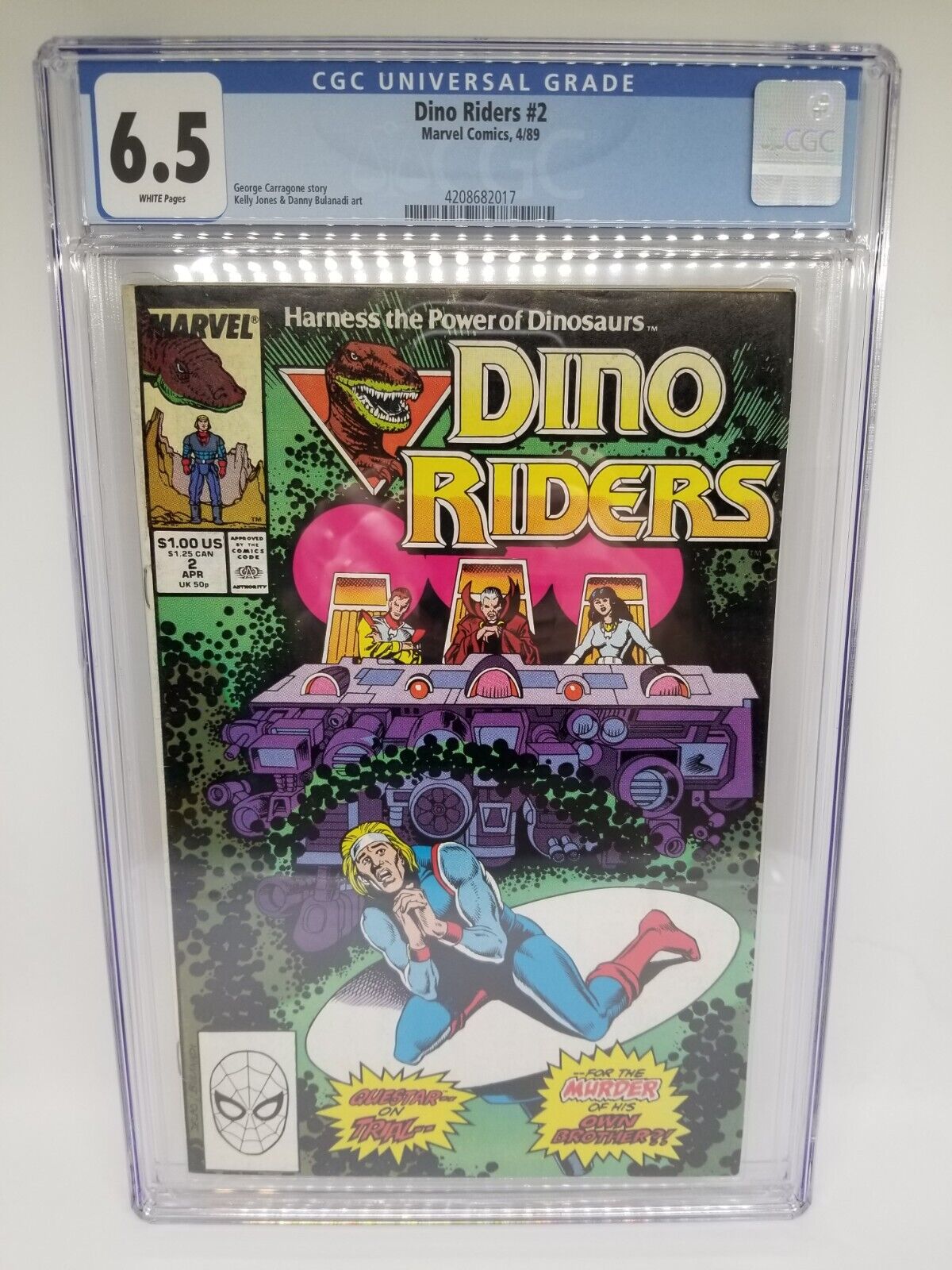 Dino Riders #2 CGC Graded 6.5 Cartoon/Toy Marvel Comic Book Tie In Series