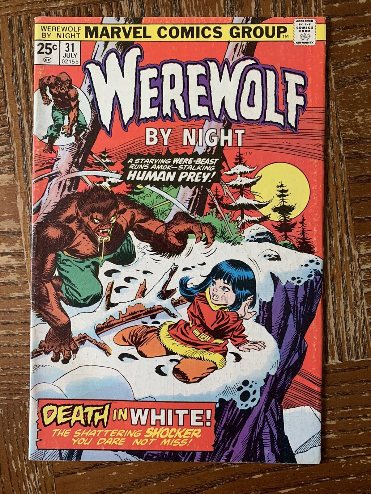WEREWOLF BY NIGHT # 31 MARVEL COMICS FIRST MENTION OF MOON KNIGHT TEXT 1975