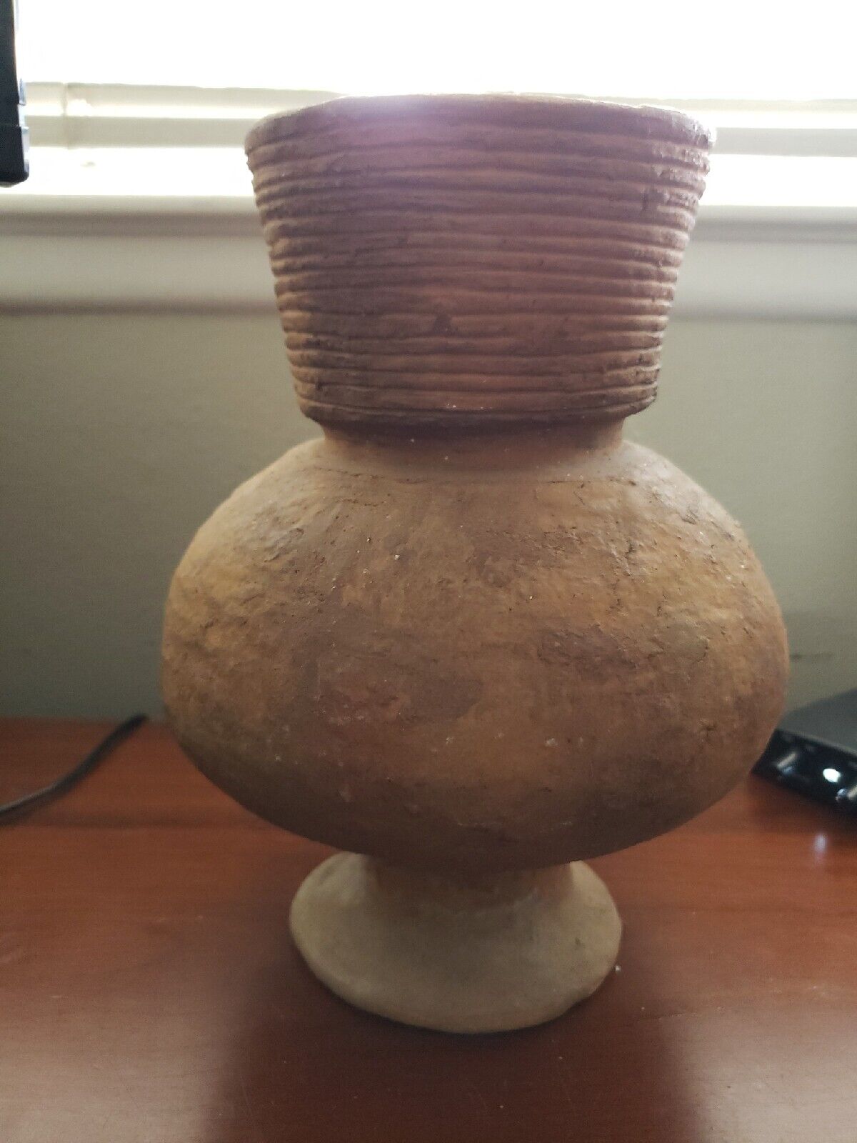 Pre Columbian Jar Pottery~Incised Red Vessel~Early artifact