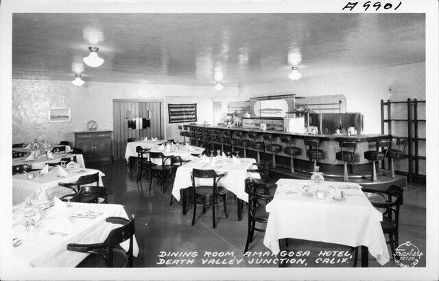 Dining Room, Amargosa Hotel, Death Valley Junction, California 1950s OLD PHOTO