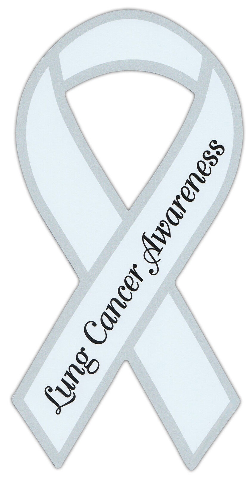Ribbon Awareness Support Magnet - Lung Cancer - Cars, Trucks, Refrigerator