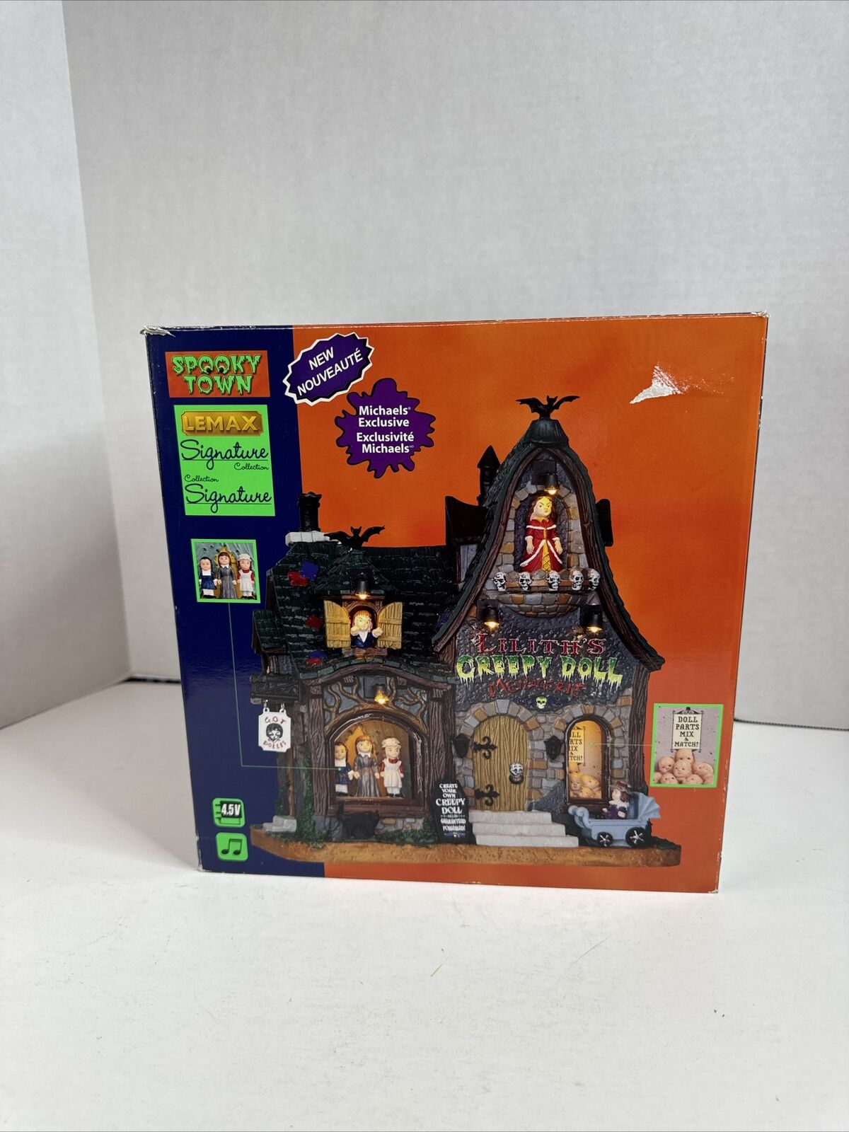 Lemax Creepy Doll Shop Spooky Town Holiday Village Lighted -Sound-Halloween