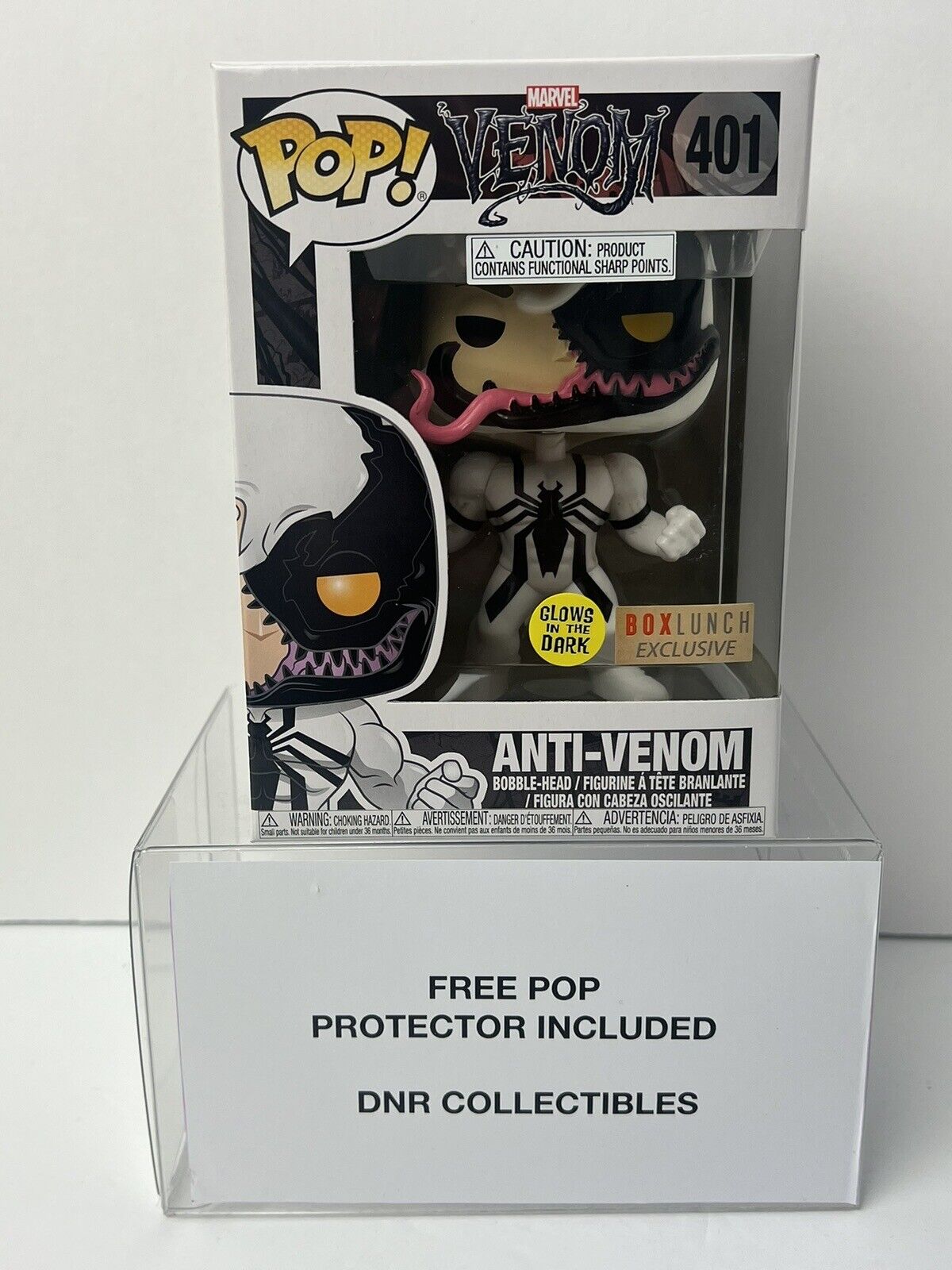 Funko Pop Marvel Venom #401 Anti-Venom (Eddie Brock) GITD Box Lunch Exclusive