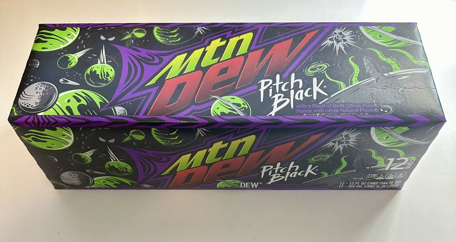 2023 Mountain Dew Pitch Black - 12 Pack Cans - Full Cans