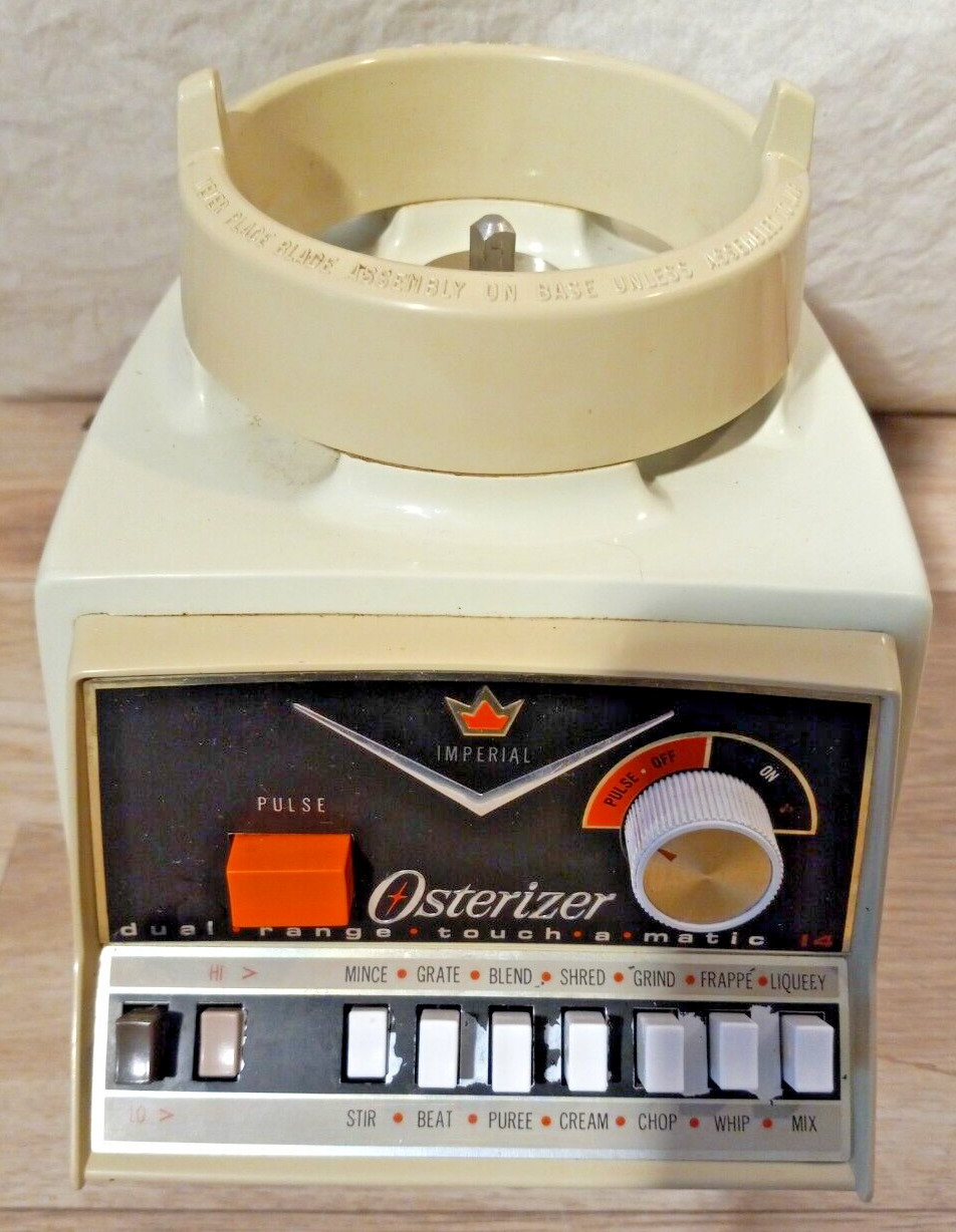 VTG Osterizer Imperial 14 Speed Blender Almond Touchmatic 855 * BASE ONLY