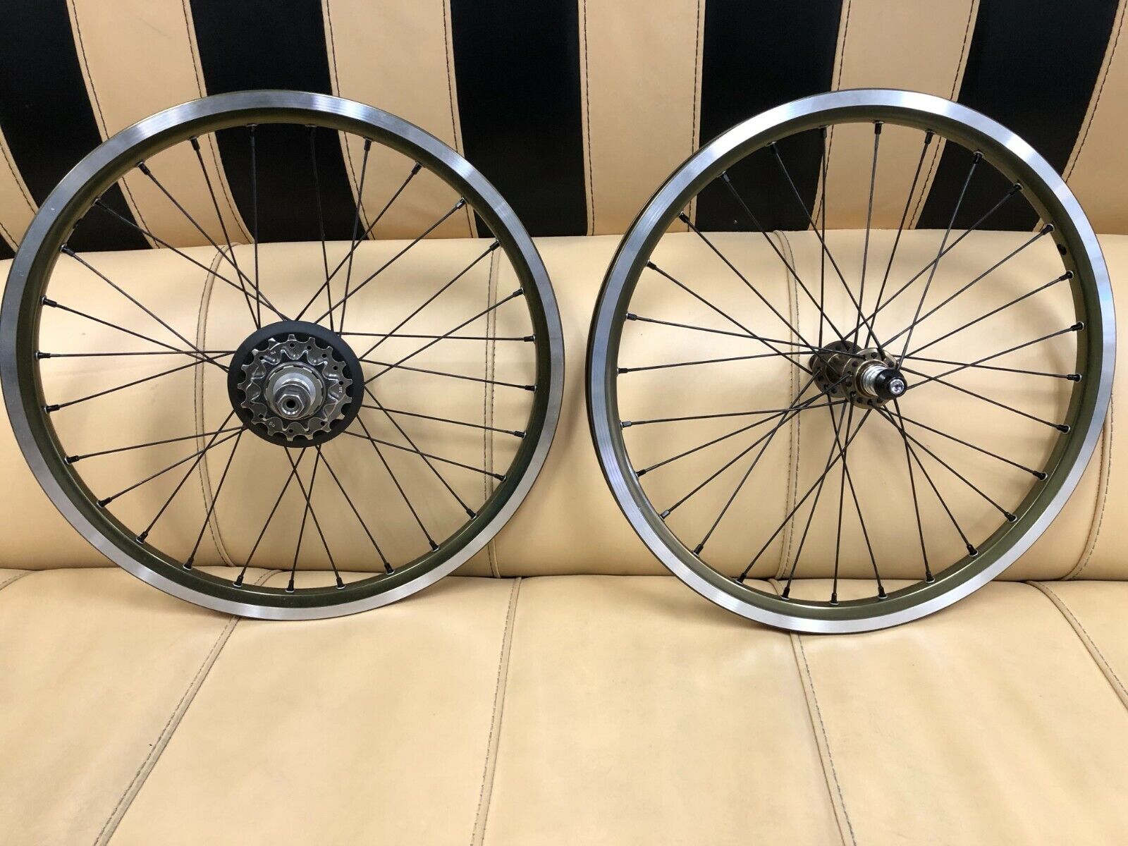 Hubsmith Lightweight Wheel Set for Brompton, Raw Lacquer, New
