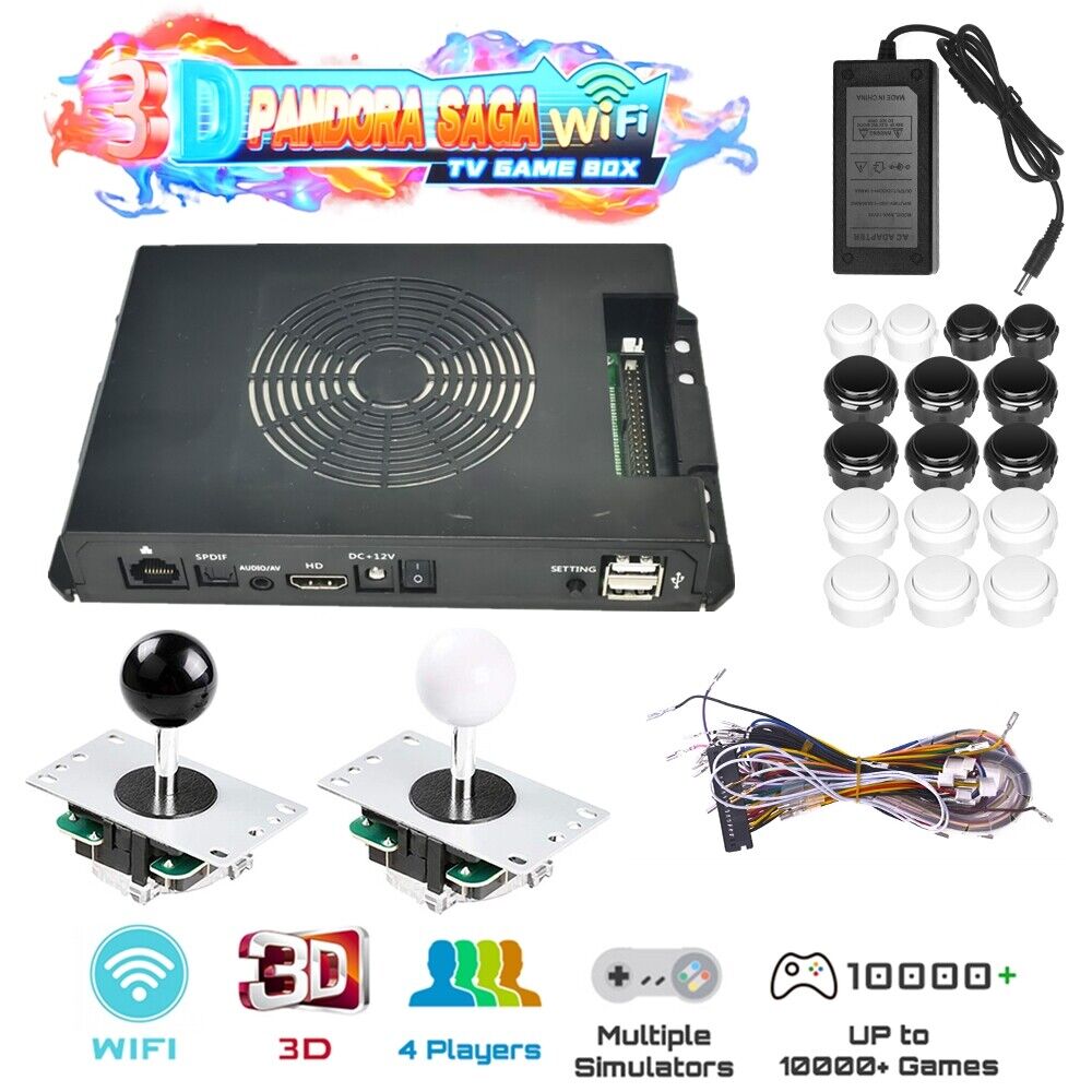 3D Pandora SAGA Wifi TV Game Box 2-Players Retro Arcade Full Kit Download Games