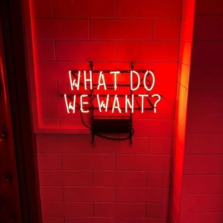 What Do We Want Neon Light Sign 17\