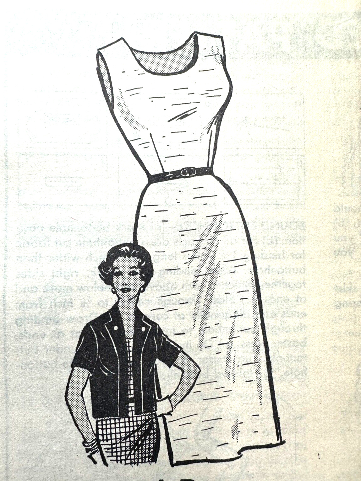 VNTG 1960s Mail Order Pattern SHEATH DRESS Fitted #4898 Short Jacket Sz14 UNCUT