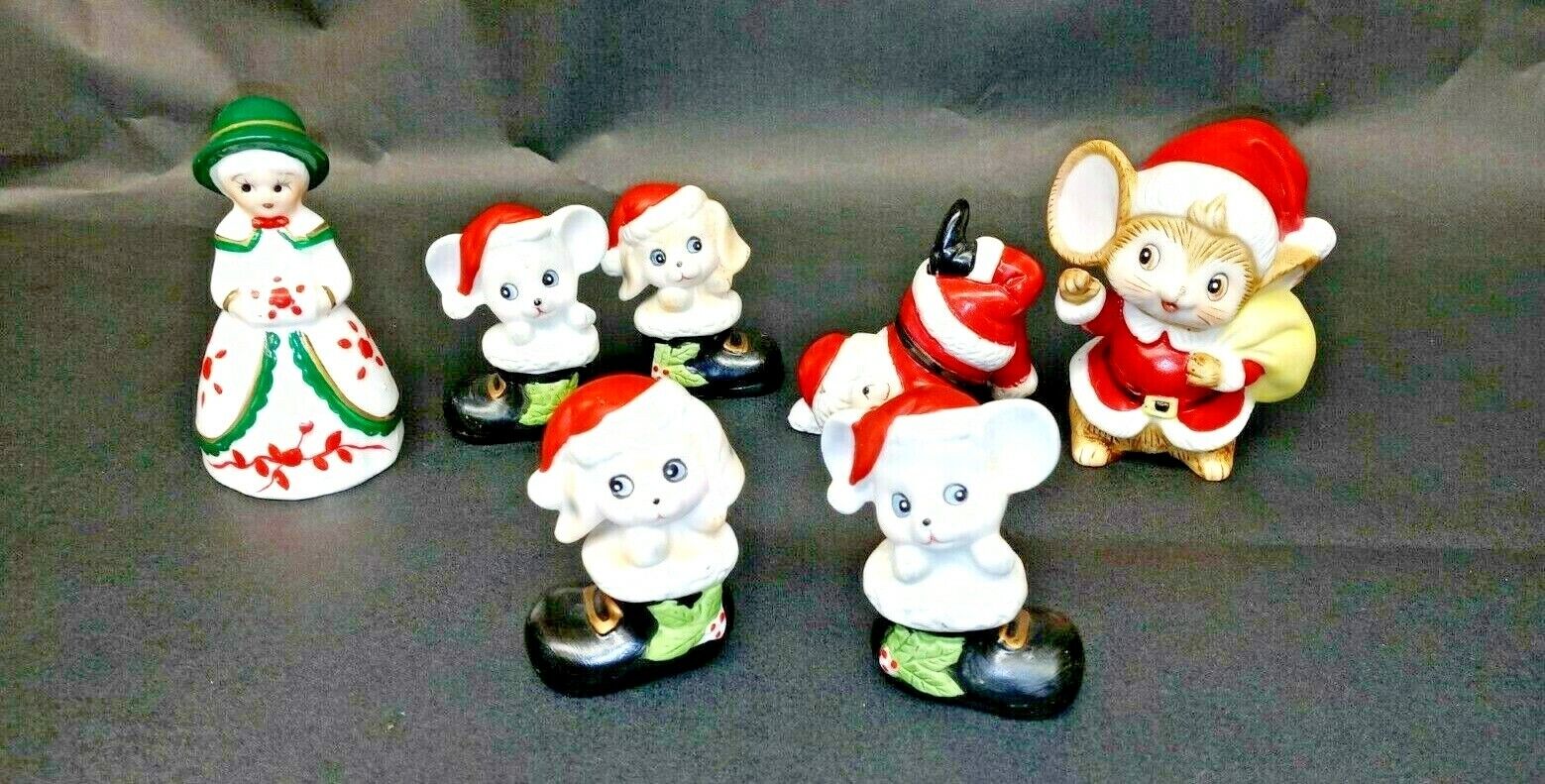 Christmas Figurines Homco Lot Taiwan Japan vintage 1950's 60's retro mid century