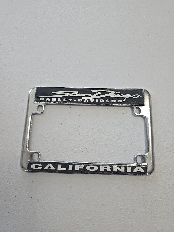 SAN DIEGO California MOTORCYCLE License Plate DEALER FRAME - HARLEY DAVIDSON