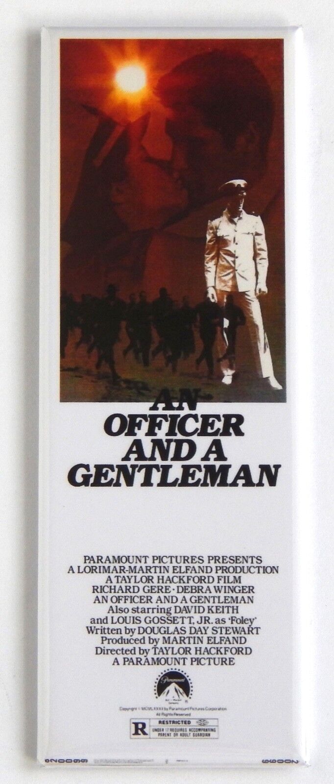 An Officer and a Gentleman FRIDGE MAGNET (1.5 x 4.5 inches) insert movie poster