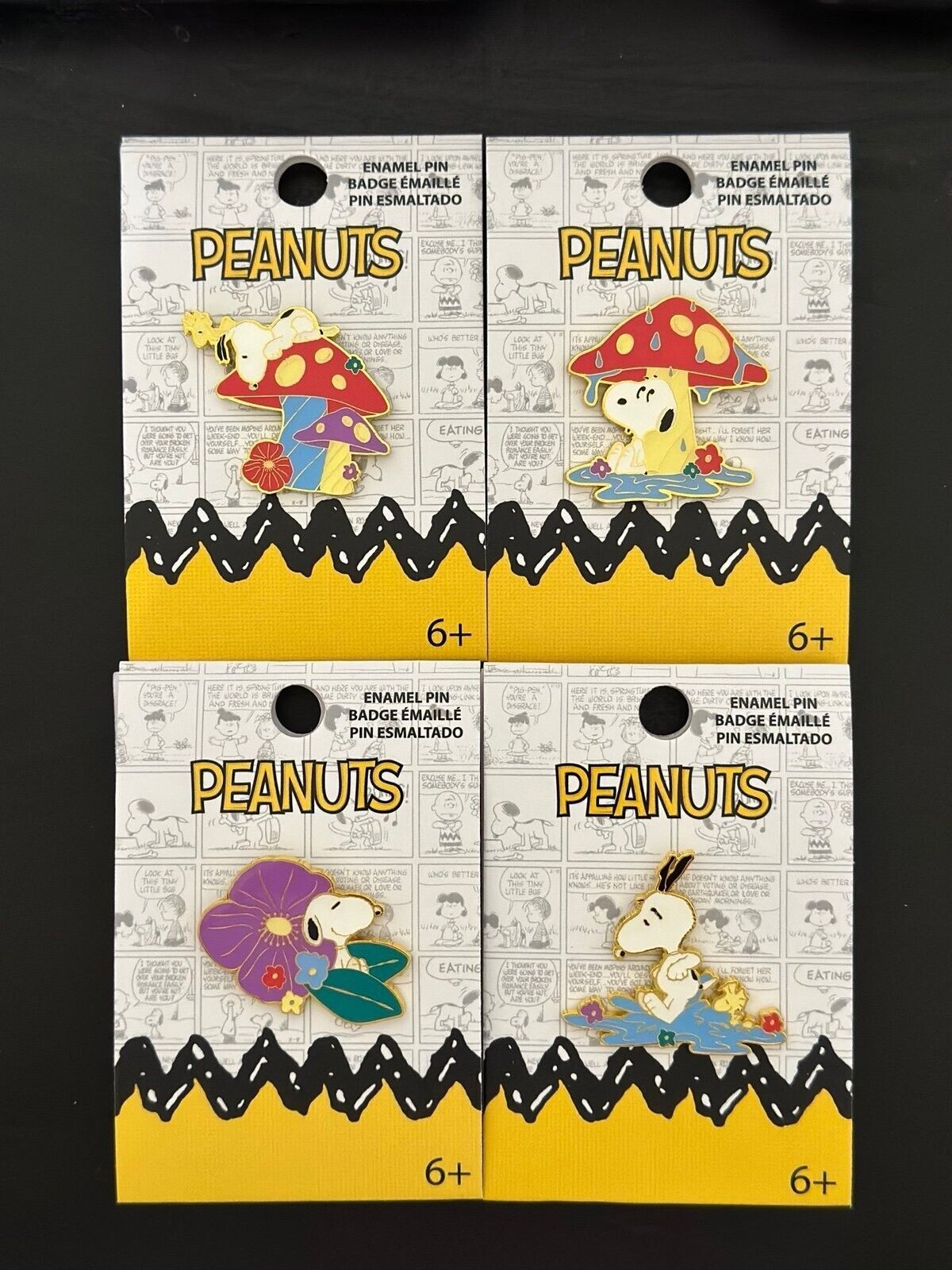 Loungefly Peanuts Snoopy and Woodstock Enamel Pin Set