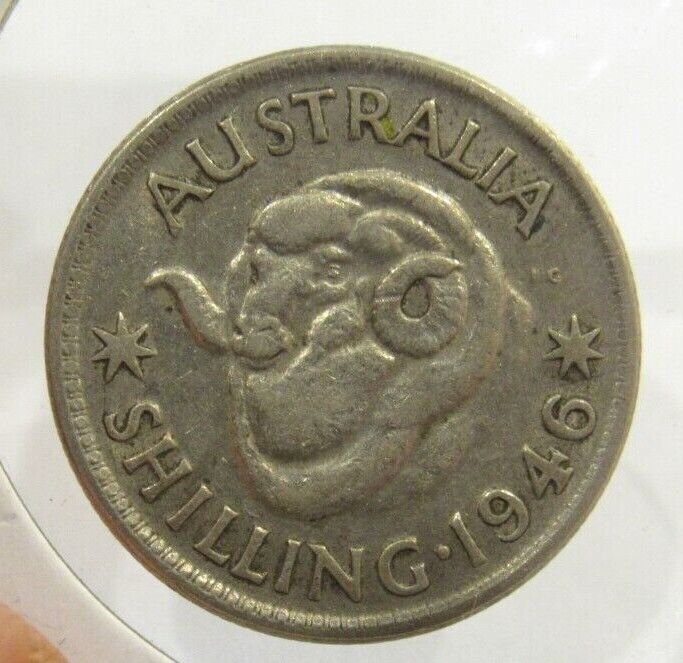 1946 Australian Shilling 50% Silver Coin - Australia