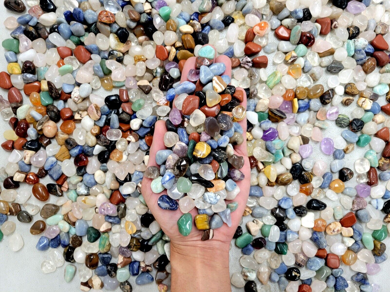Mini Tumbled Gemstones Brazilian Mix Bulk Natural Crystals Small Stones Lot