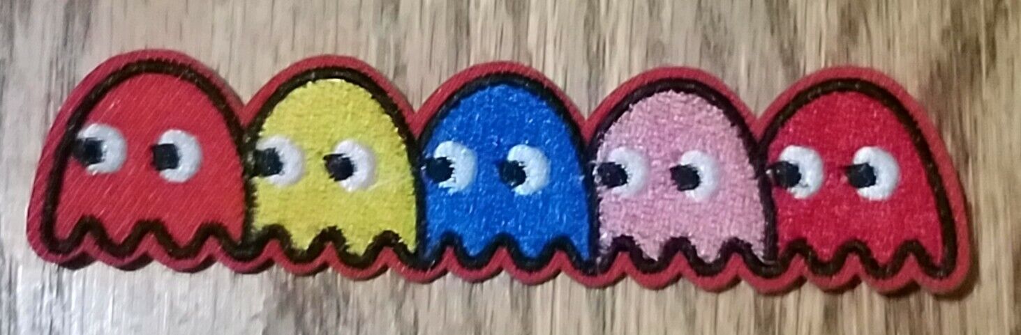 One Brand New Pacman Puckman Ghosts Embroidered Arcade patch Dig Dug Galaxian