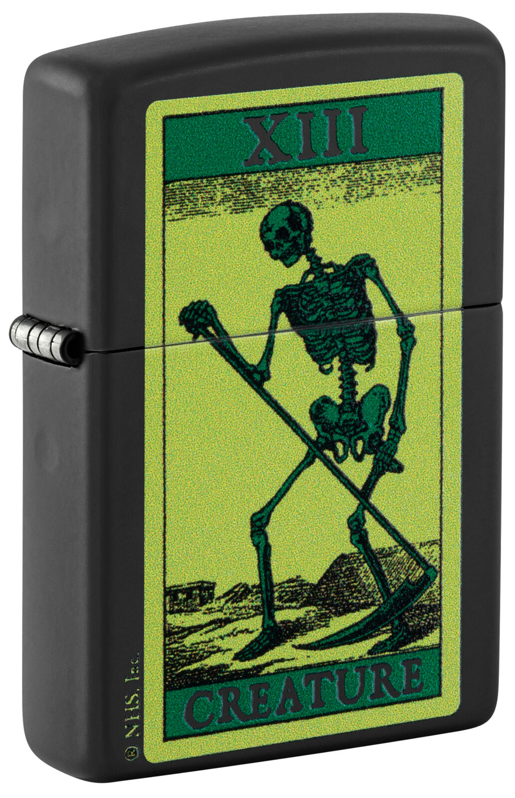 Zippo Creature Skeleton Black Matte Windproof Lighter, 48416