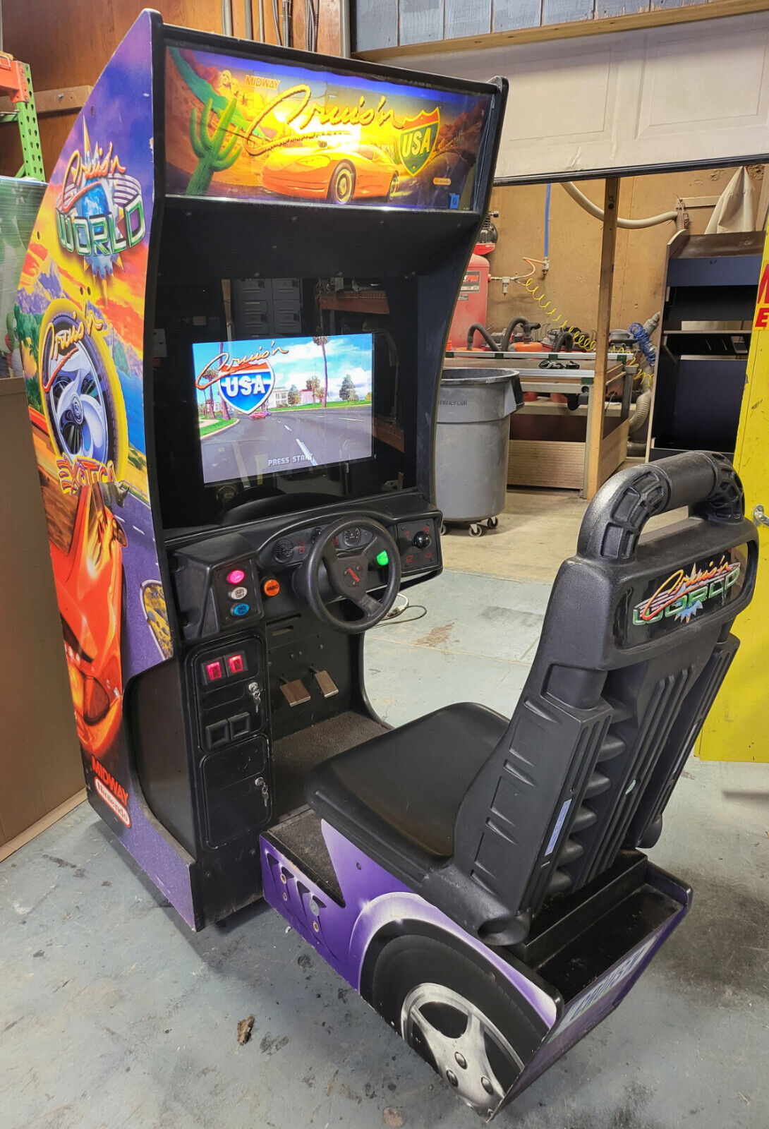 Cruisn USA Arcade Sit Down Driving Racing Video Game Machine 22\