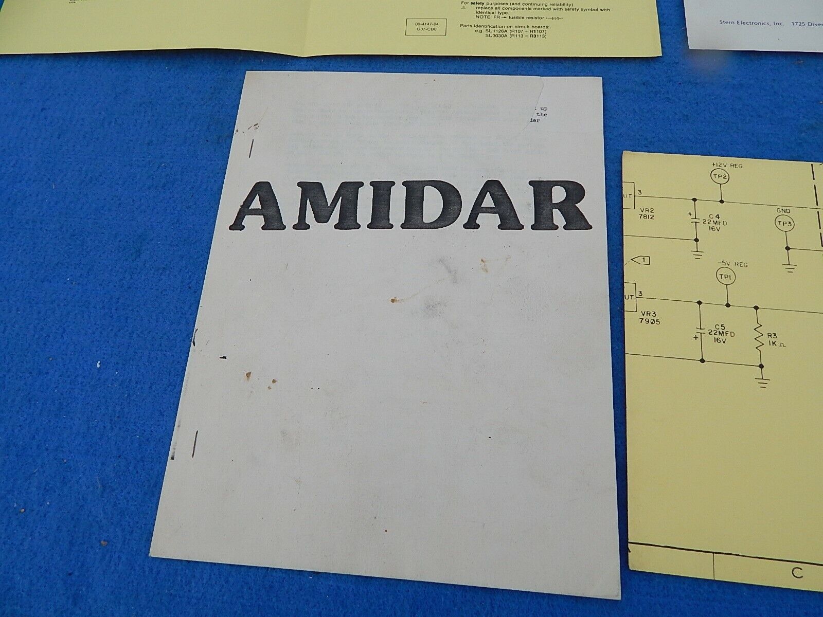 1981 Stern Konami AMIDAR video game user manual & schematics package