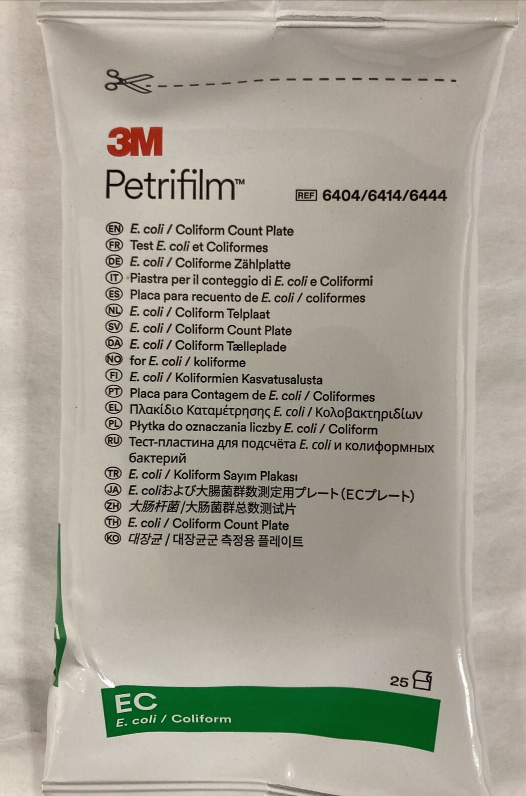 3M Petrifilm, E.coli/Coliform Count Plates, 25 COUNT
