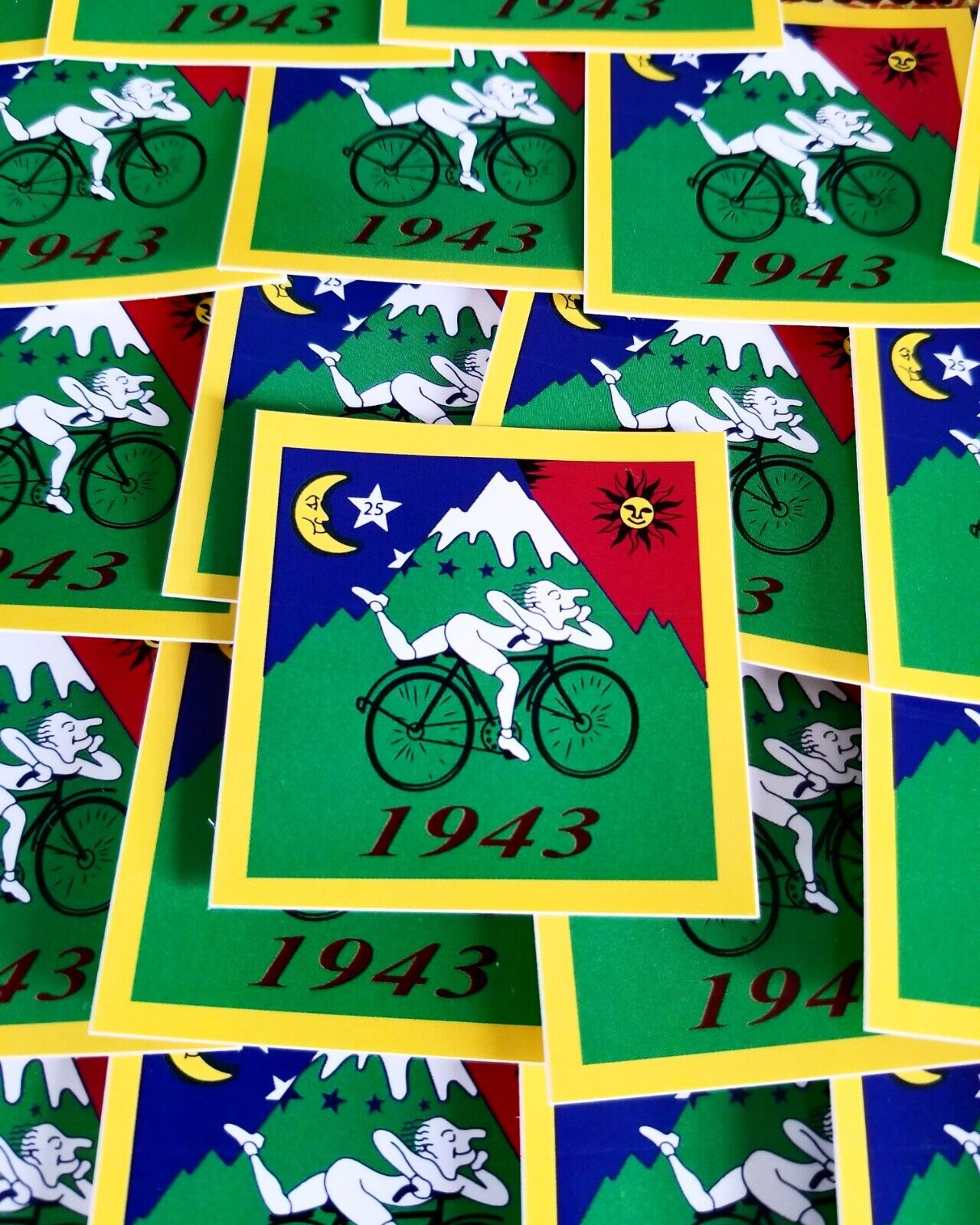 25 Bicycle Day Stickers. Albert Hofmann
