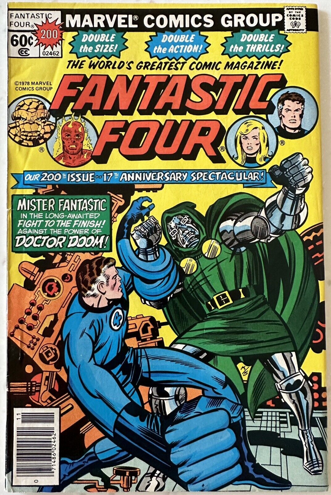 Fantastic Four #200 VG/FN (1978) 🔑 KEY: Jack Kirby Dr Doom Cover - Newsstand