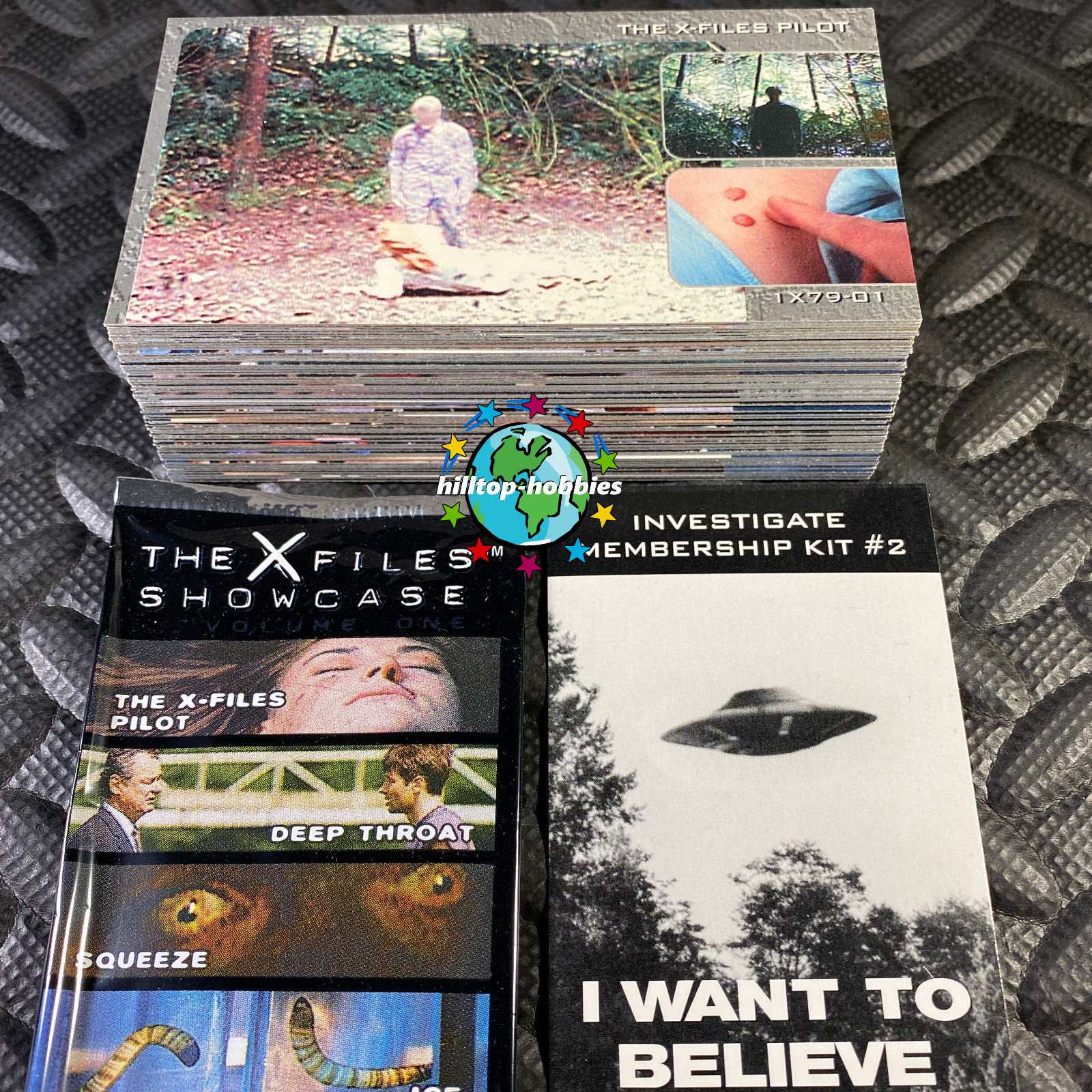 TOPPS 1997 THE X-FILES WIDE/SHOWCASE 72-CARD SET +WRAPPER AND FAN CLUB INSERT