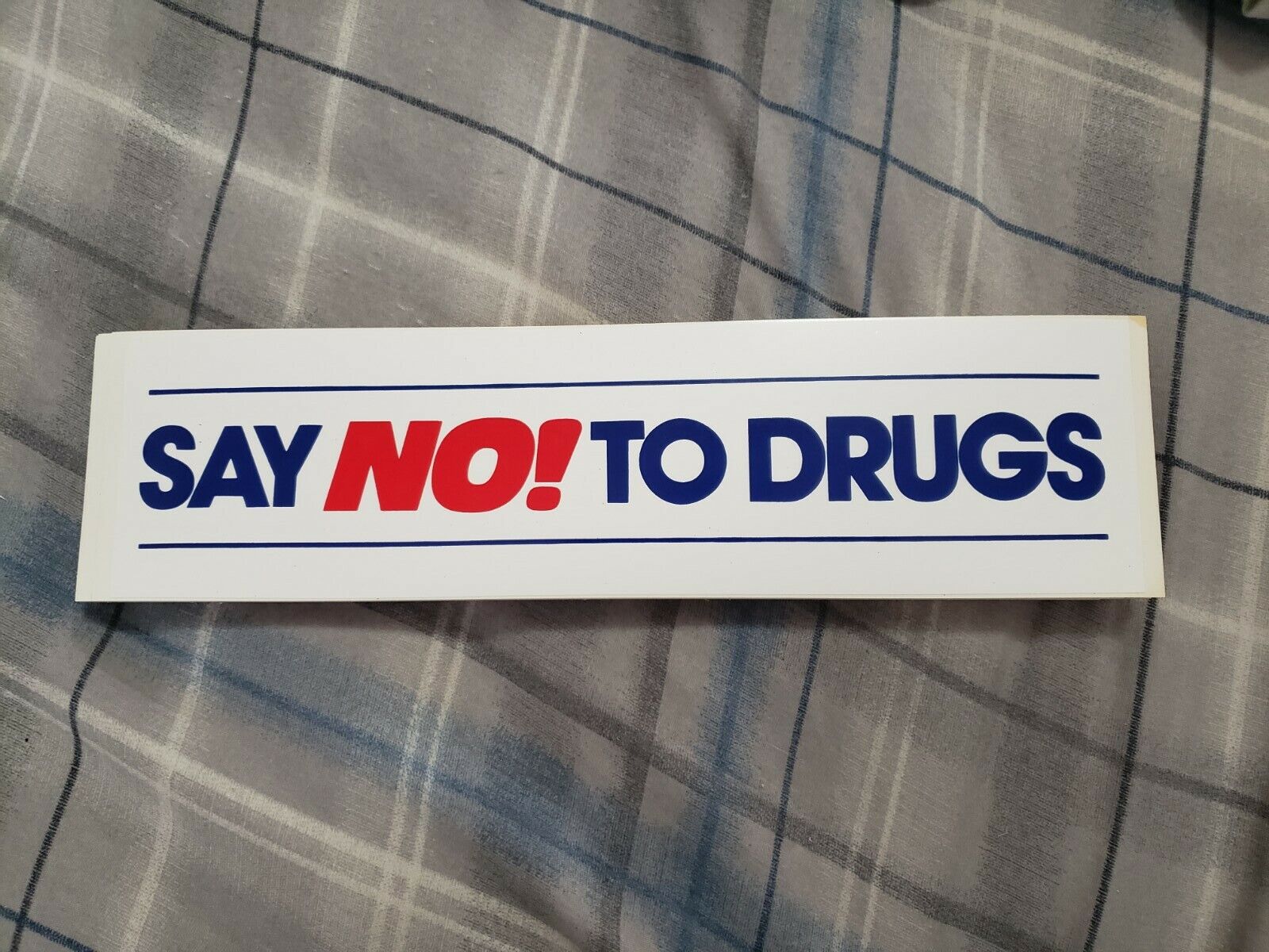 Vintage Say No To Drugs Bumper Sticker NOS...Storage Unit Find  