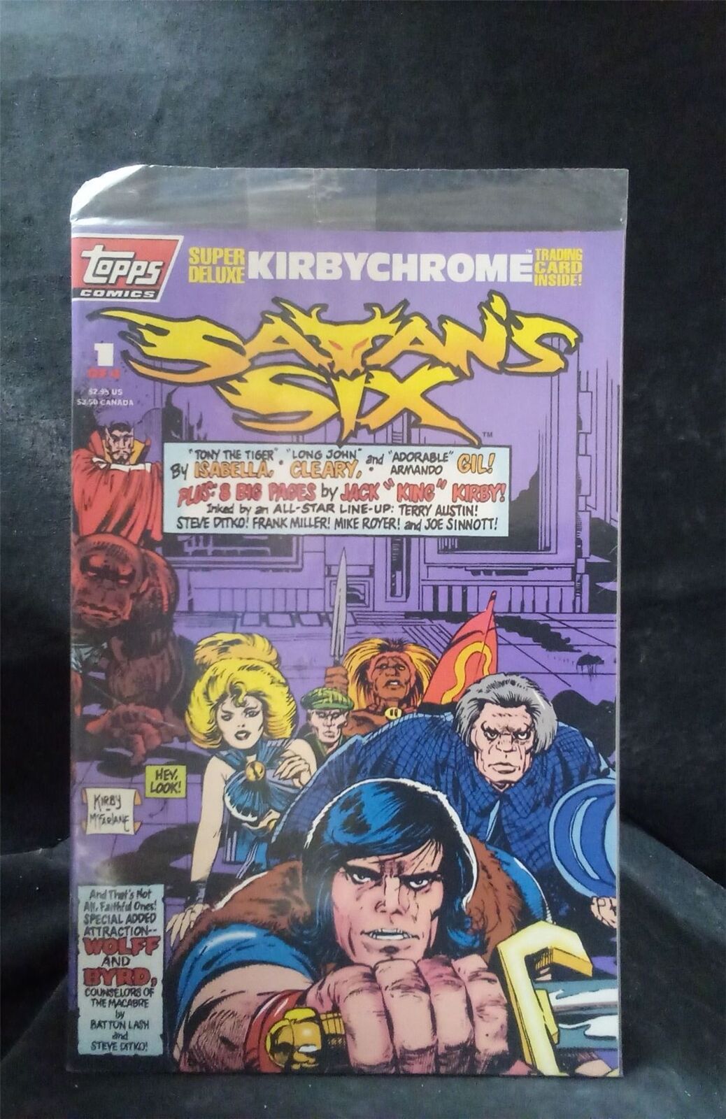 Satan's Six #1 w/ trading card *sealed* 1993 topps Comic Book 