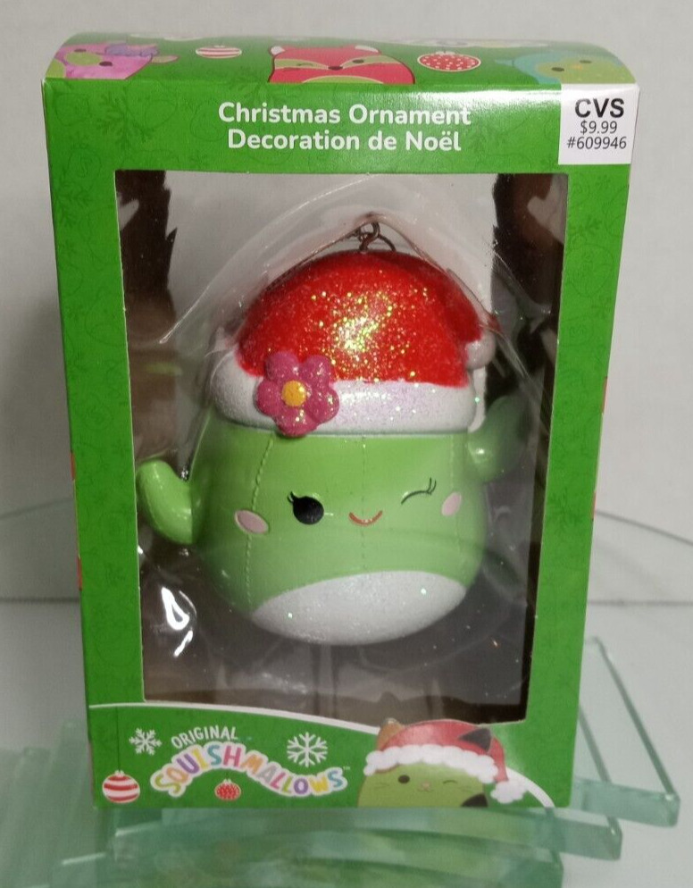 Squishmallows Christmas Ornament New Unopened Box Green KellyToy