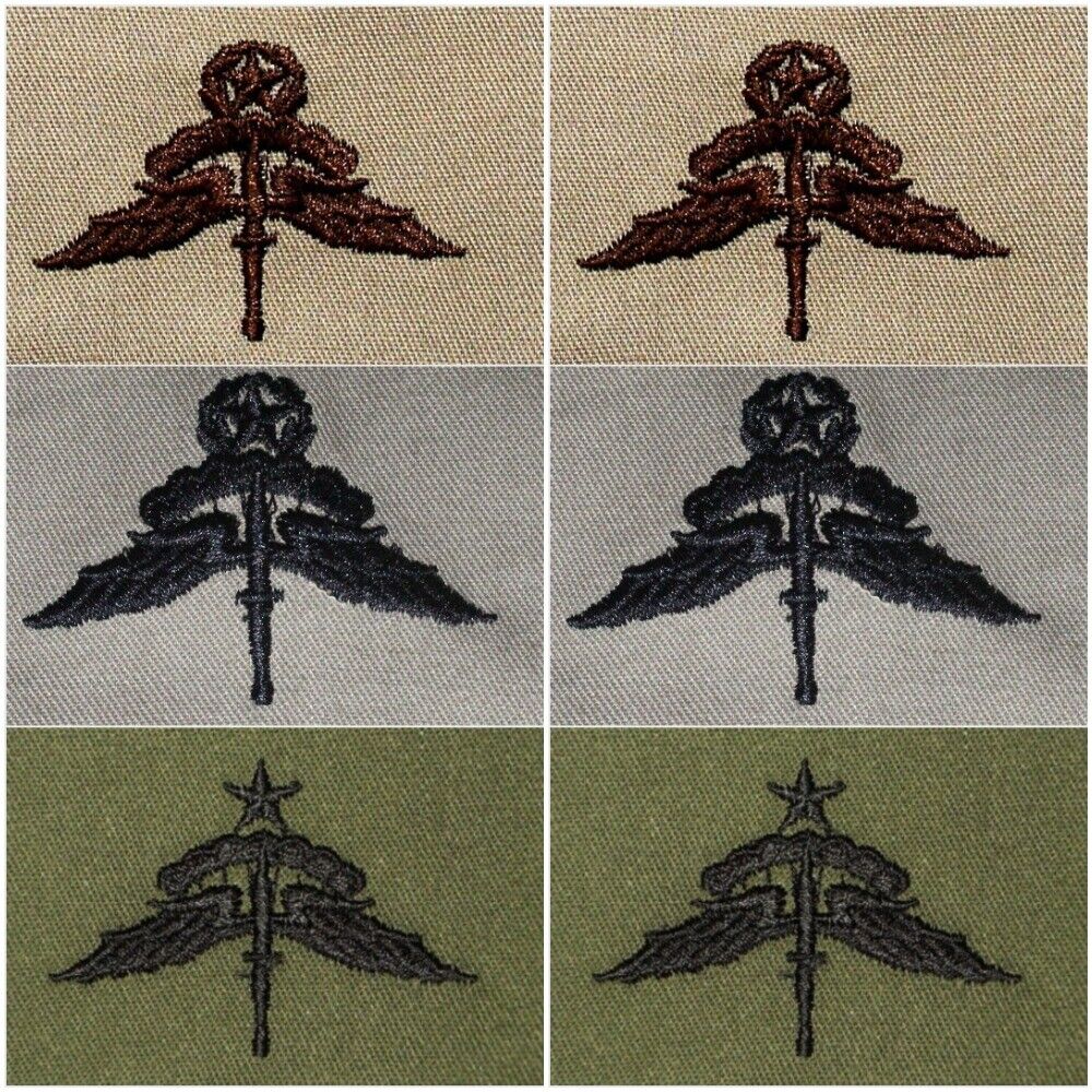 6 Pack Army Air Force ABU DT FG Free Fall Parachutist Award Sew-On Badge Patches