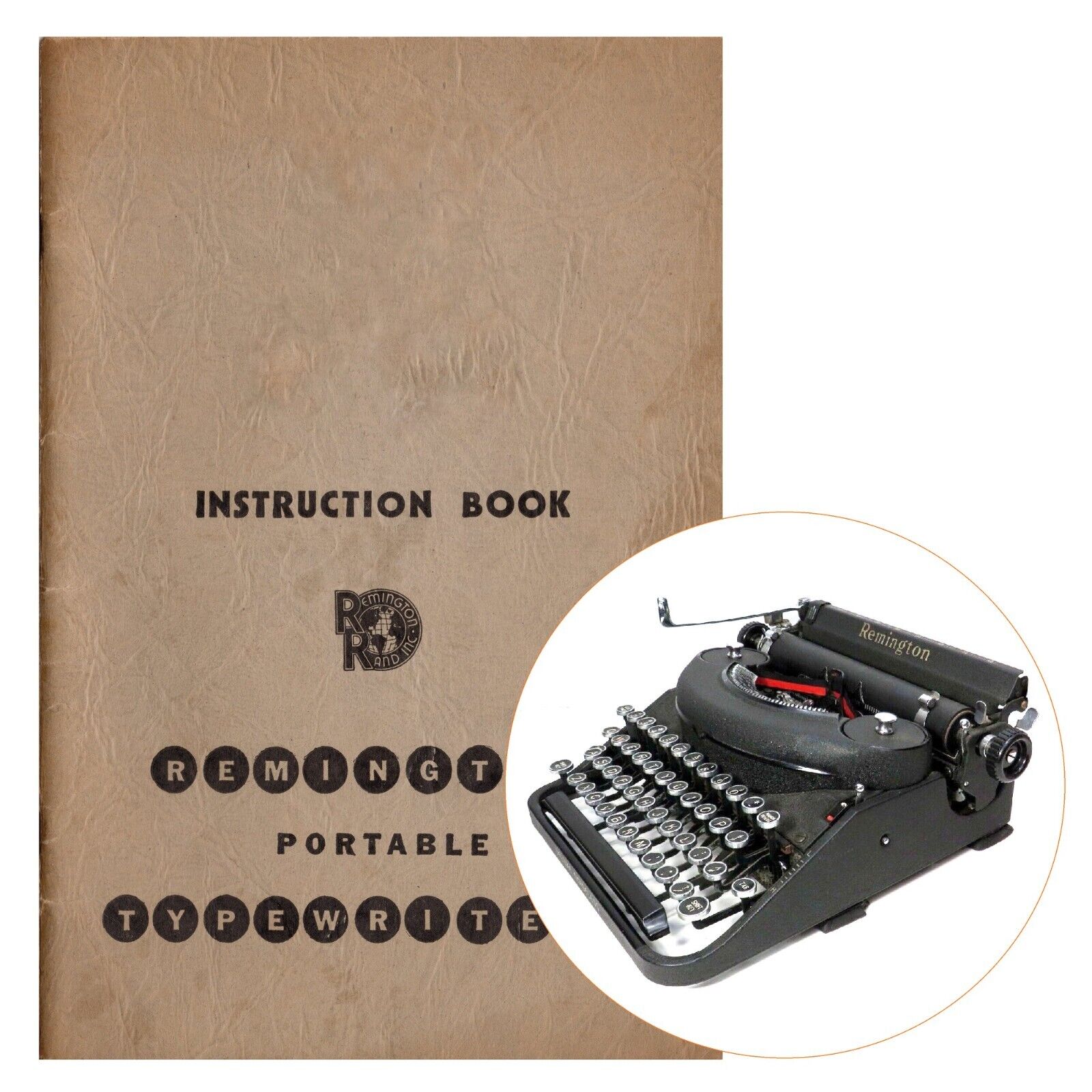 Remington Deluxe Noiseless Typewriter Instruction Manual User Antique Repro Vtg
