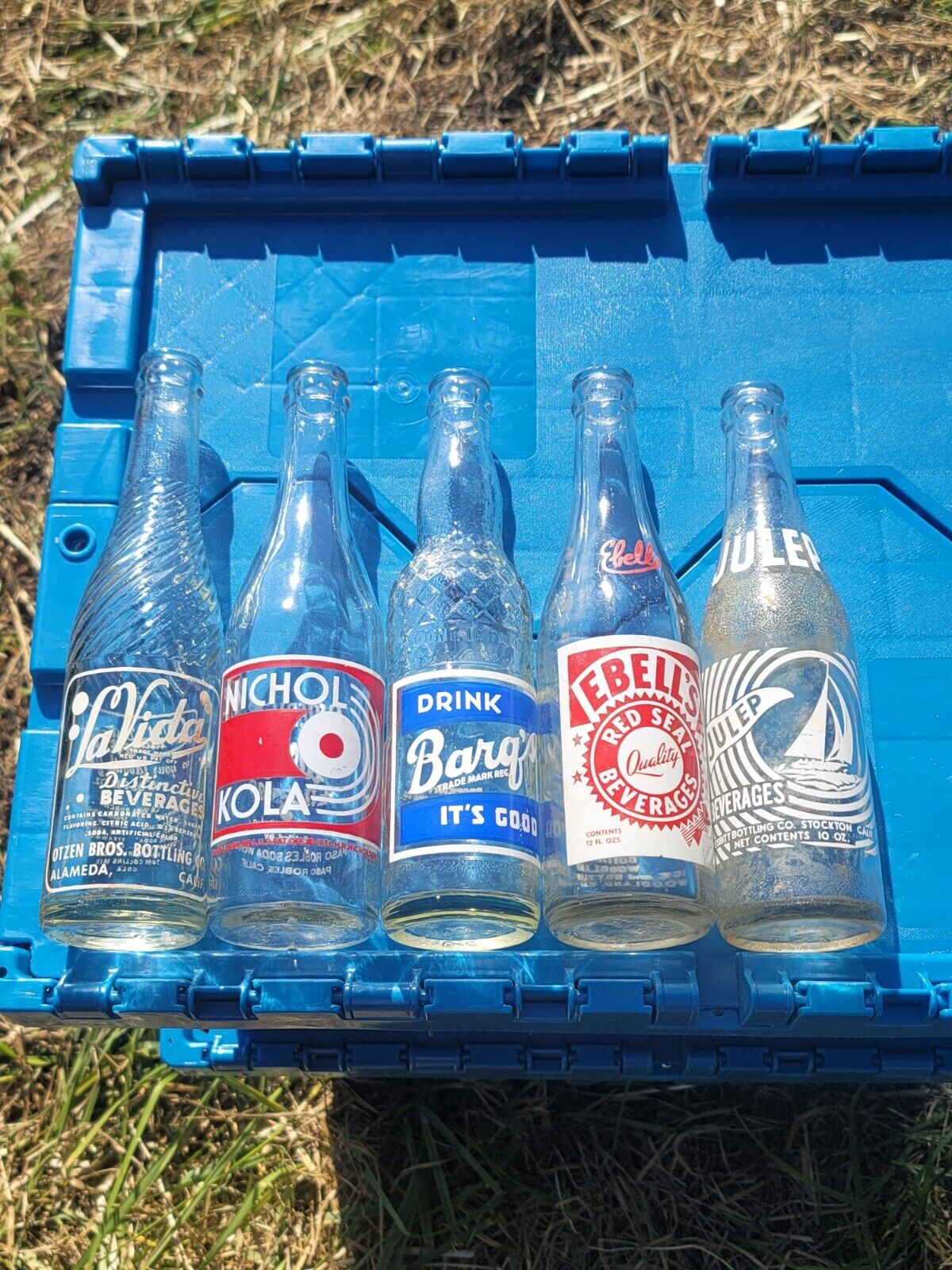 INSTANT COLLECTION☆ Western ACL Soda Lot◇ 5 Old California Bottle Collection