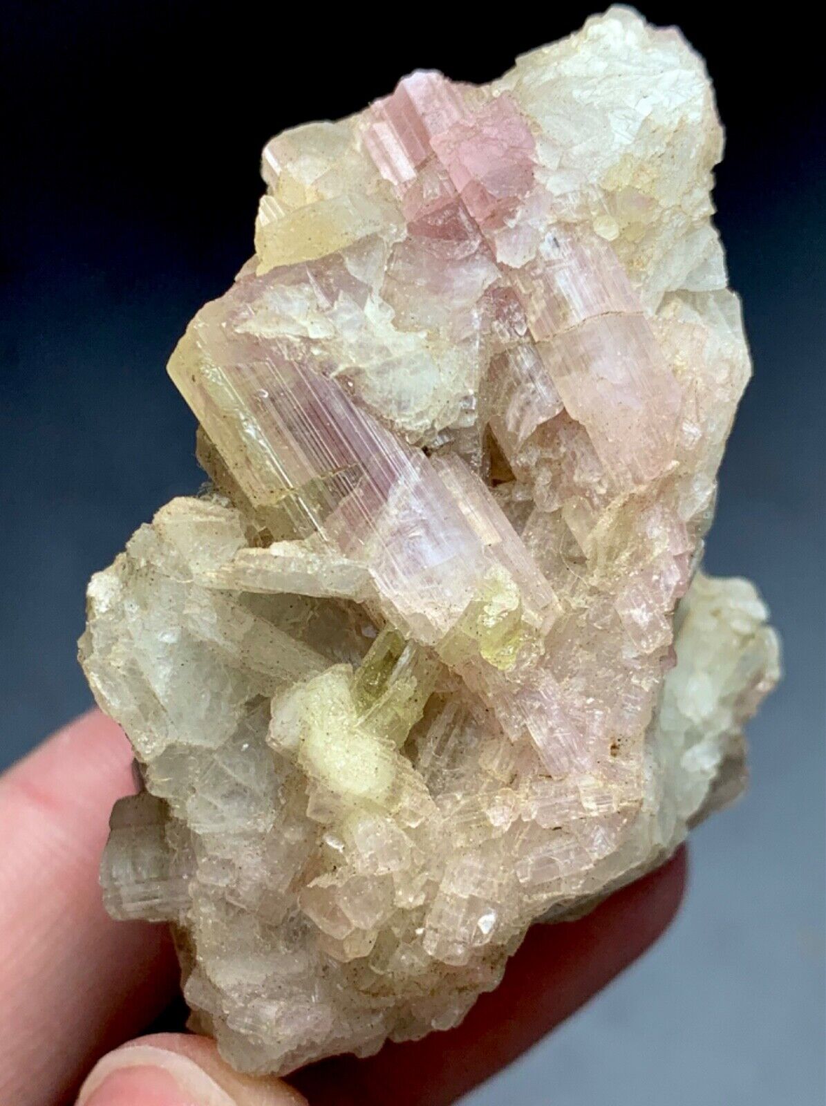 380 Carat Pink  Tourmaline crystal with Quartz Specimen 🔮 from Afghanistan