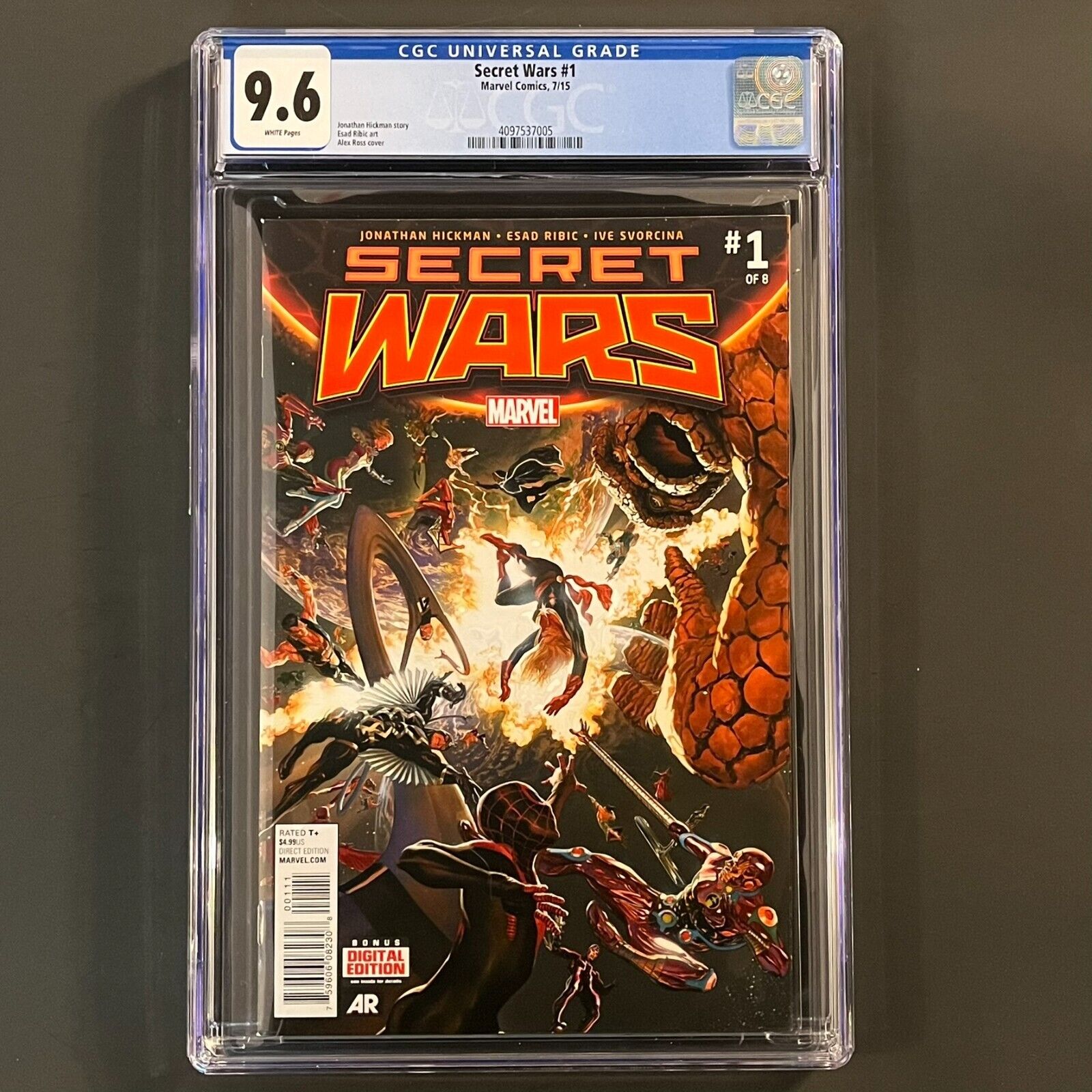 Secret Wars #1 CGC 9.6 (Jul 2015, Marvel) Jonathan Hickman, Dr. Doom Label