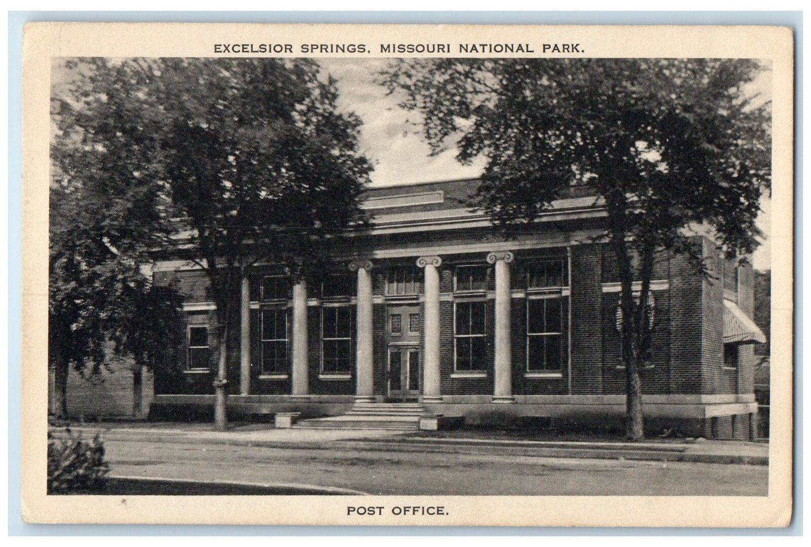 c1920 Post Office Excelsior Springs Missouri National Park MO Unposted Postcard
