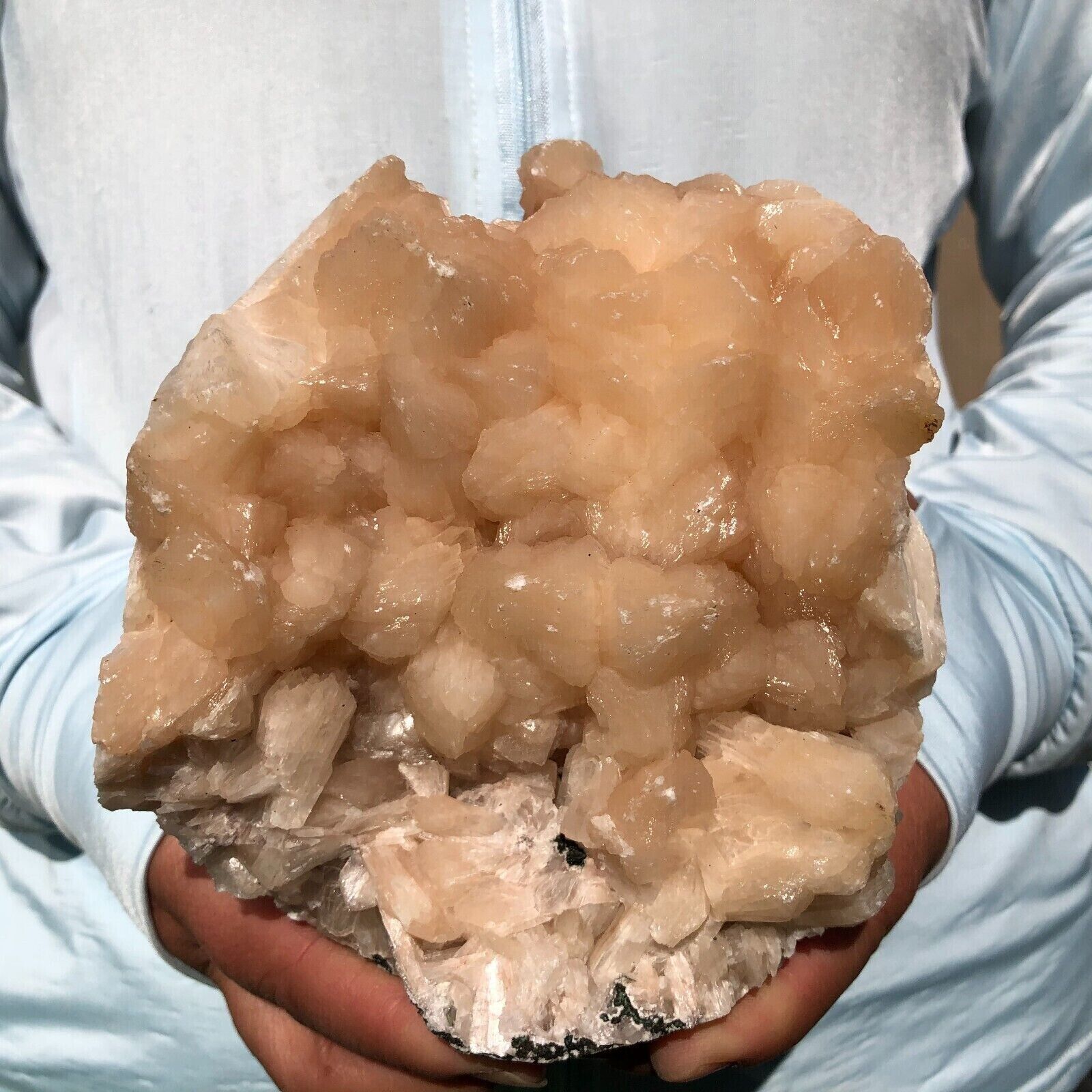 3 LB Natural White Calcite Quartz Crystal Cluster Mineral Specimen Healing