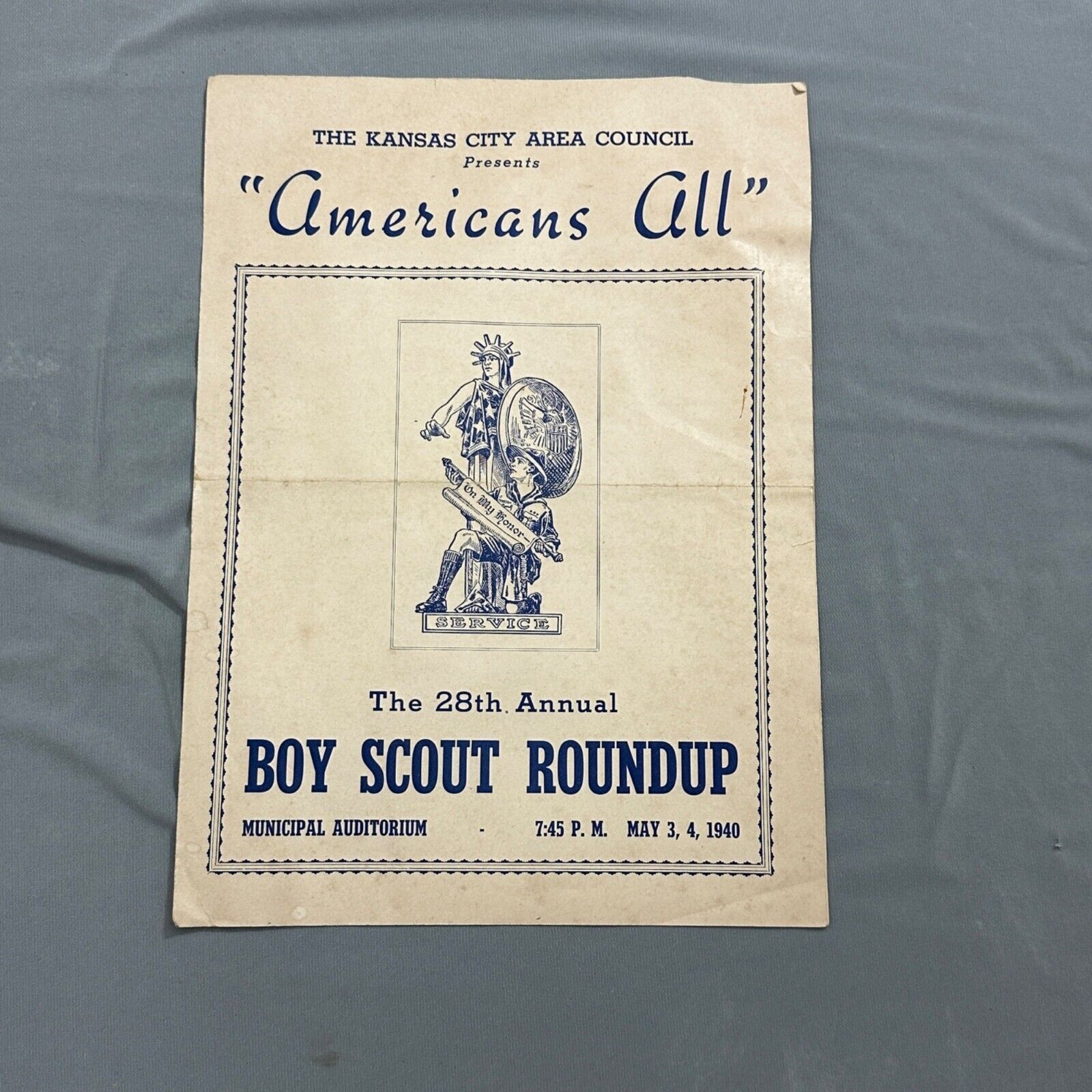 Vintage 1940 Boy Scout Roundup Program