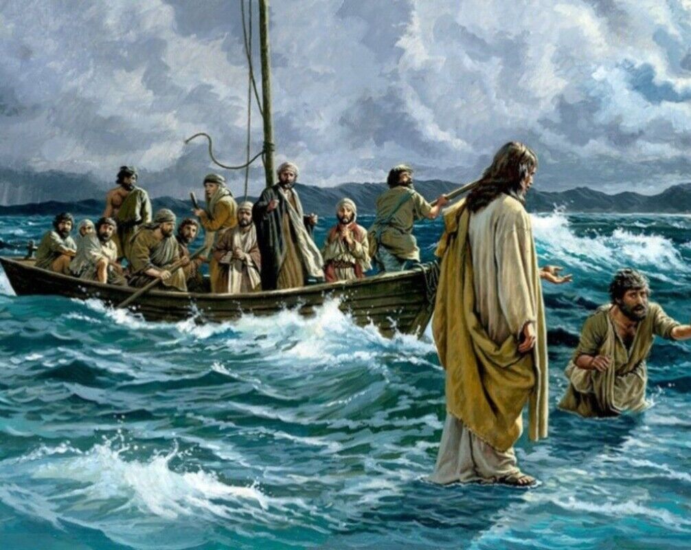 Jesus Christ Walking On Water 8X10 Glossy Photo Picture    JC4