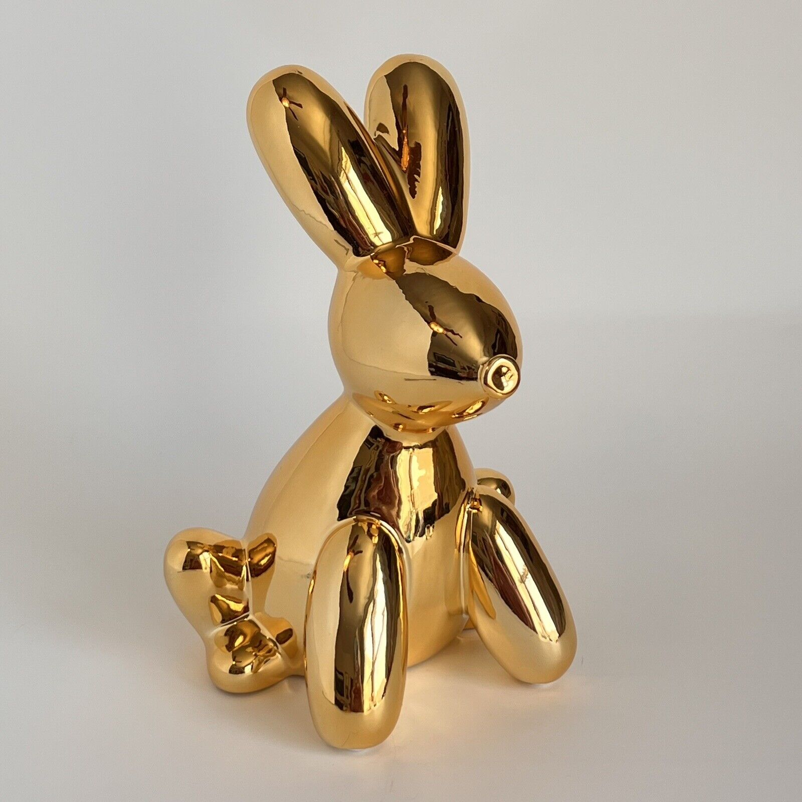 Ceramic Balloon Shiny Gold Bunny \